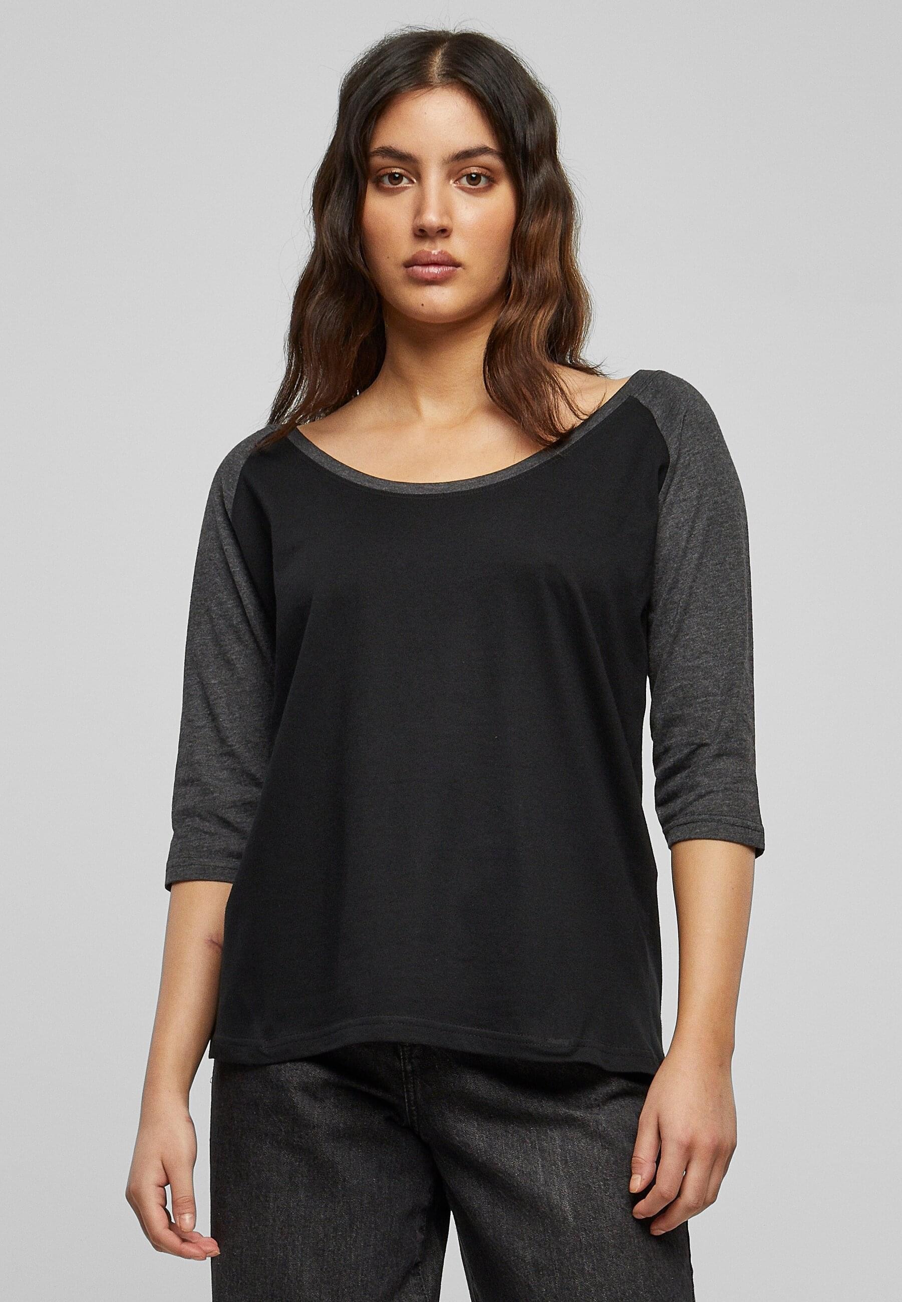 URBAN CLASSICS Kurzarmshirt »Urban Classics Damen Ladies 3/4 Contrast Raglan Tee«, (1 tlg.)