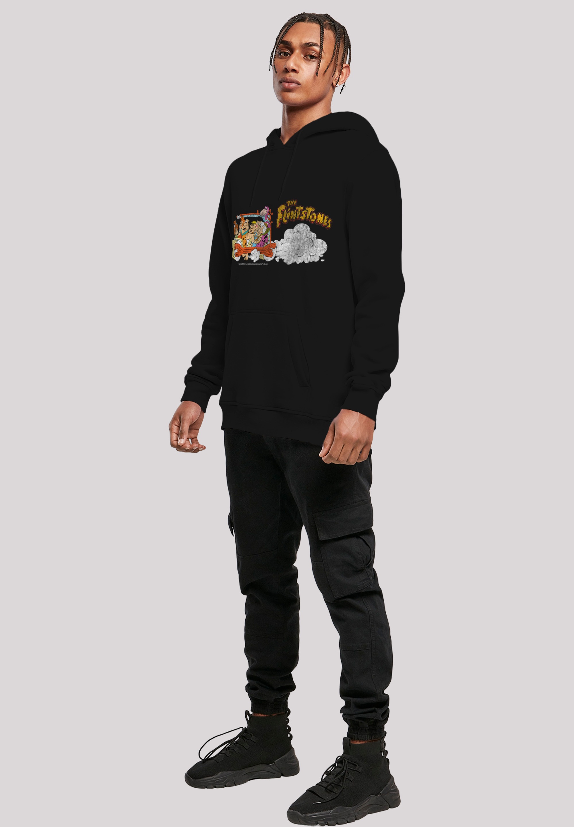 F4NT4STIC Sweatshirt »Die Familie Feuerstein Family Car Distressed«, Herren,Premium Merch,Slim-Fit,Kapuzenpullover,Bedruckt