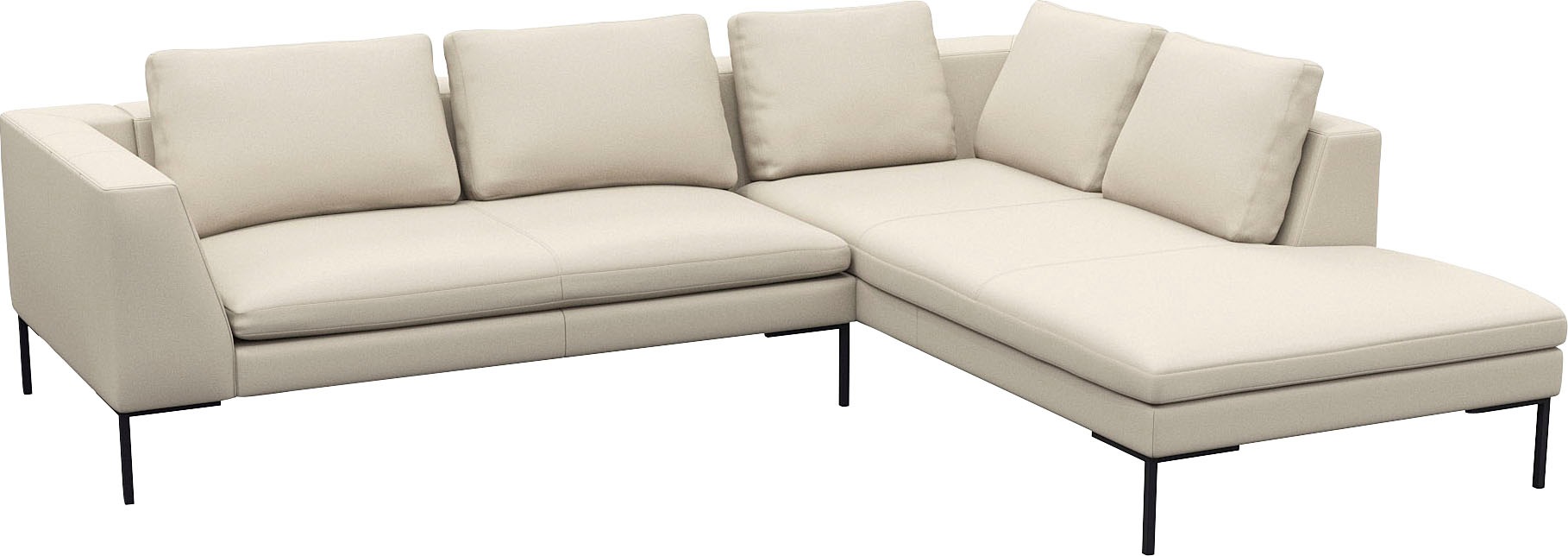 FLEXLUX Ecksofa "Loano, superbequemer Sitzkomfort durch Kaltschaum im Sitz" günstig online kaufen