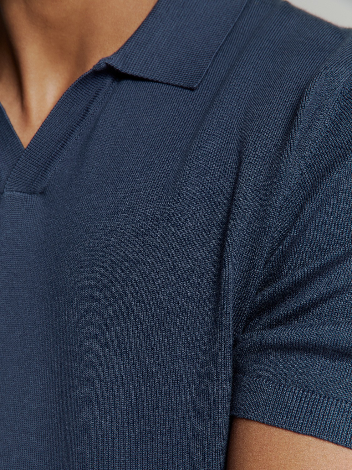 NO EXCESS T-Shirt »No Excess Poloshirt mit kurzen Ärmeln«