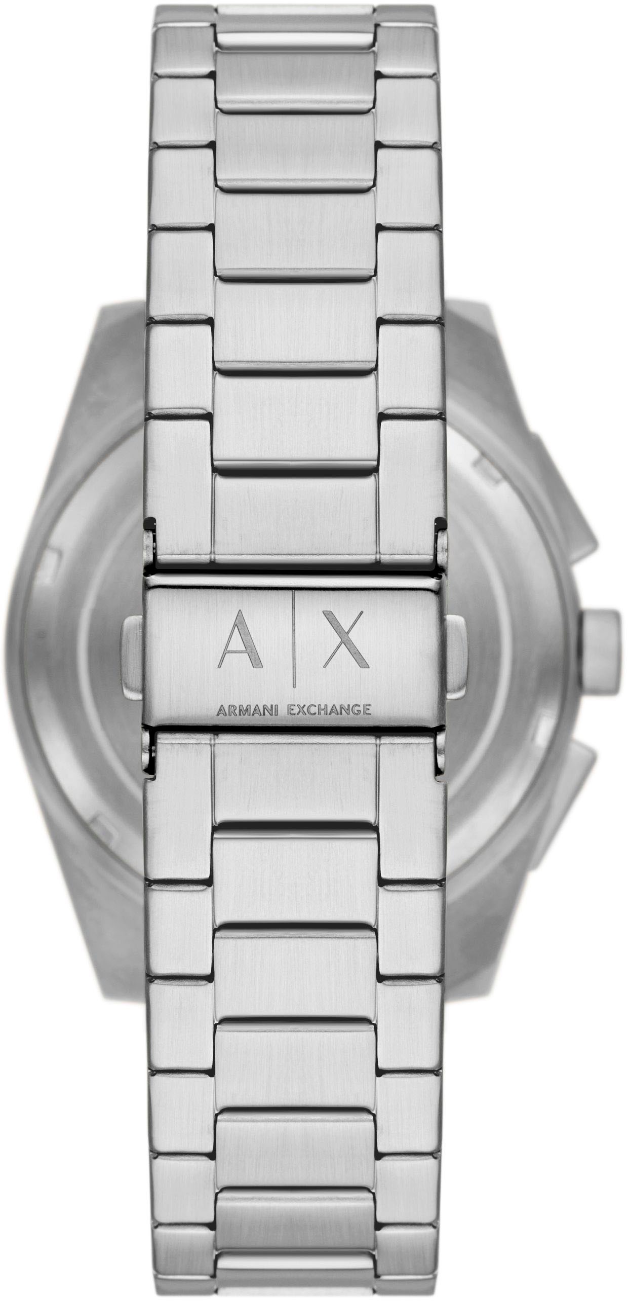ARMANI EXCHANGE Chronograph, Quarzuhr, Armbanduhr, Herrenuhr, Edelstahlarmband, Tag, Stoppfunktion