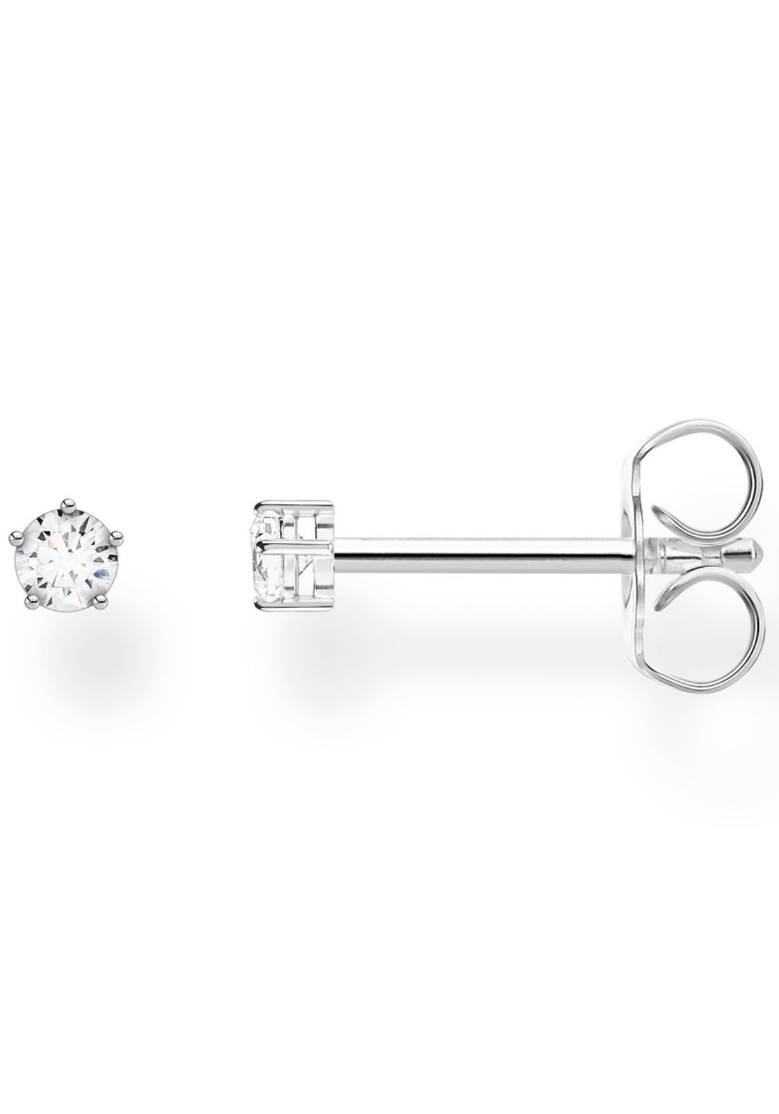 THOMAS SABO Single-Ohrstecker »weißer Stein klein, H2147-051-14, H2147-414-14«, mit Zirkonia (synth.)