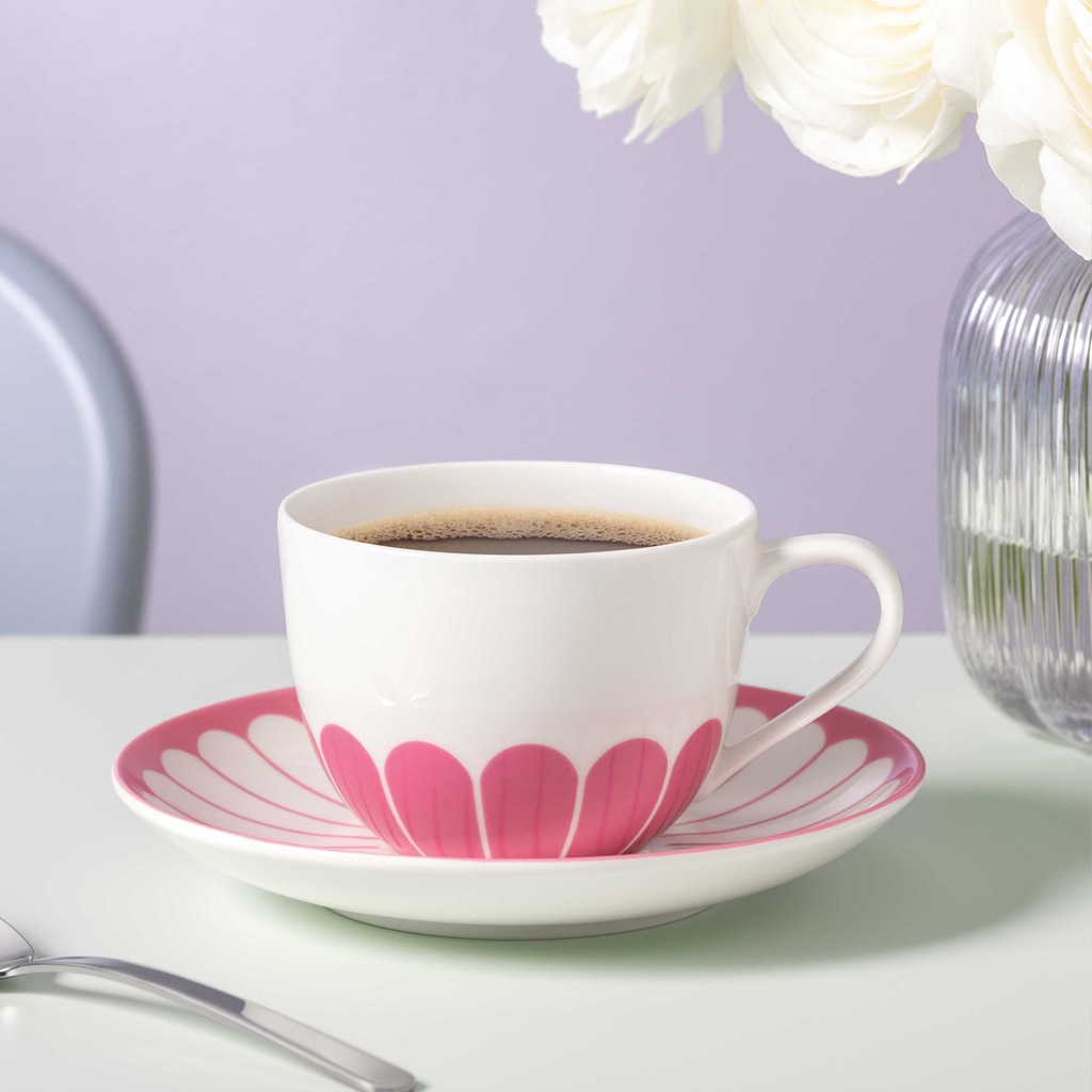 Villeroy & Boch Tasse "Kaffeetassen mit Untertassen Fleur Couleur 160 ml 6e günstig online kaufen