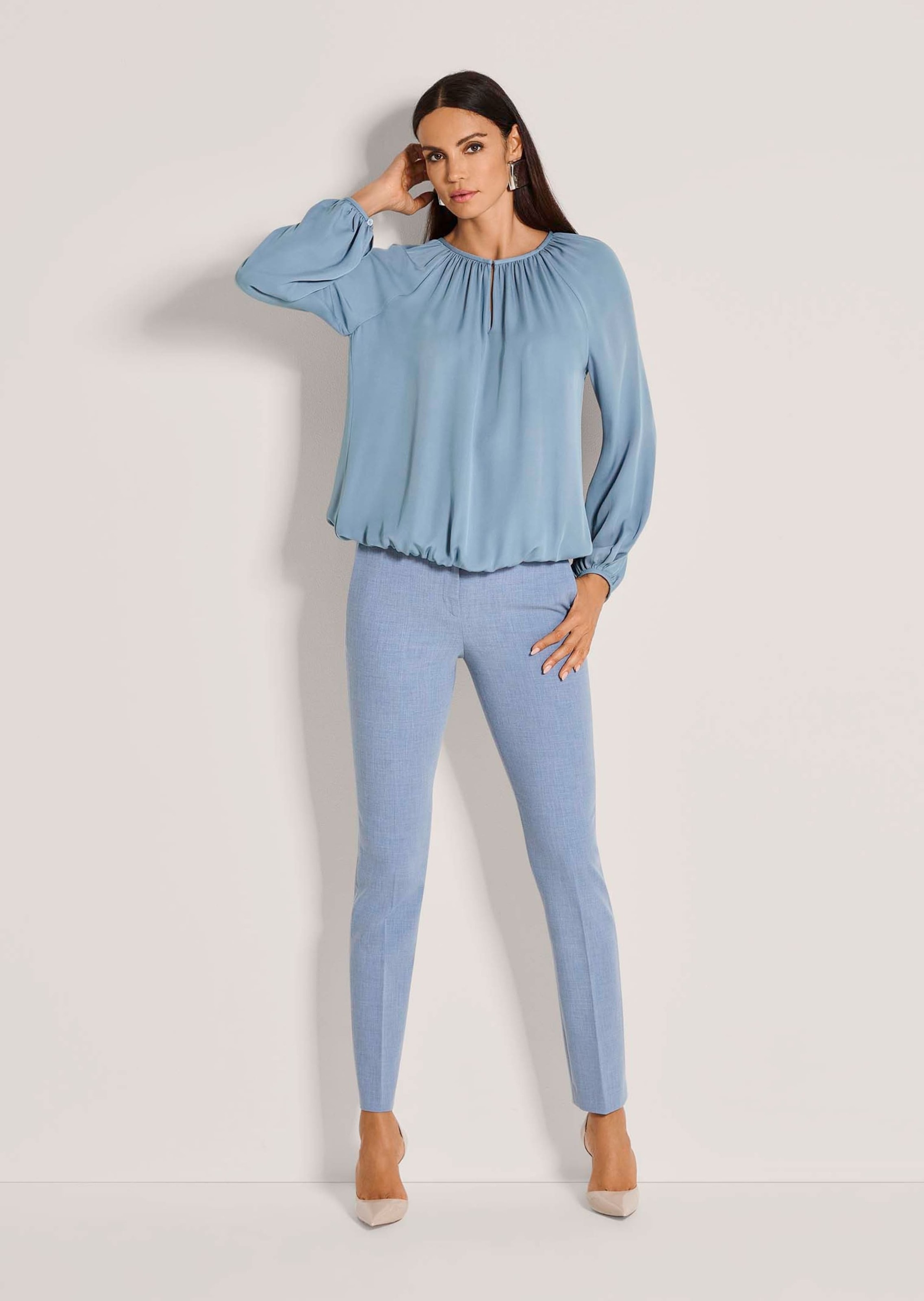 MADELEINE Langarmbluse "Blusenshirt Schlupfbluse mit edlen Raffungen" Bluse günstig online kaufen