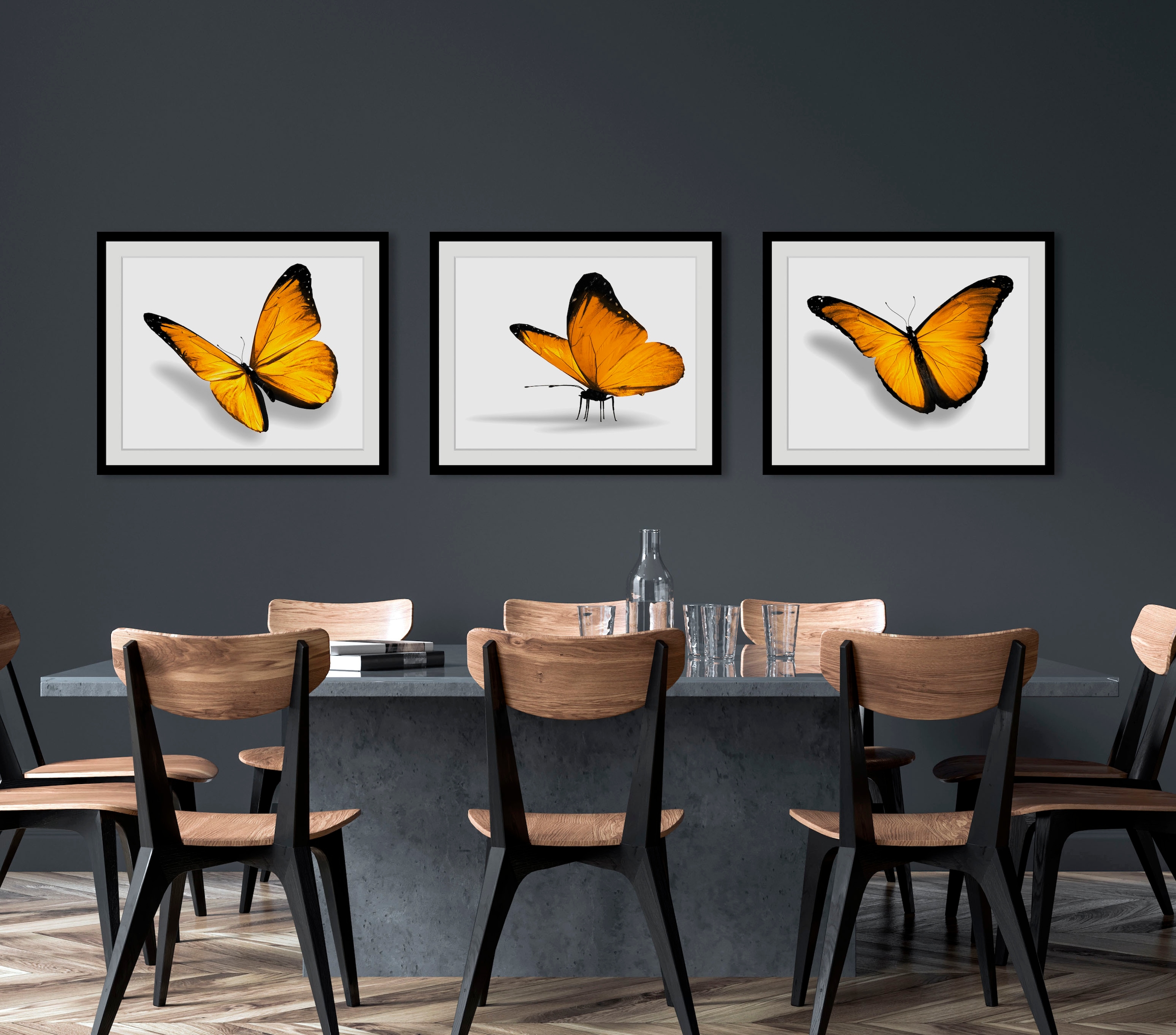 queence Bild »Maria 1.0«, Schmetterlinge-Kunst-Insekten-historische Ereignisse, (1 St.), HD Premium Poster-Druck inkl. Holzrahmen