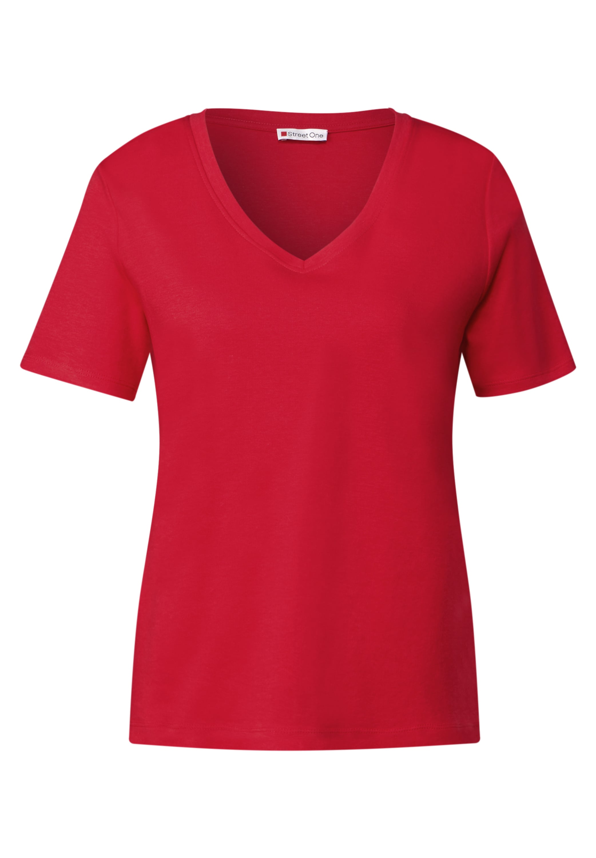 STREET ONE V-Shirt, aus reiner Baumwolle