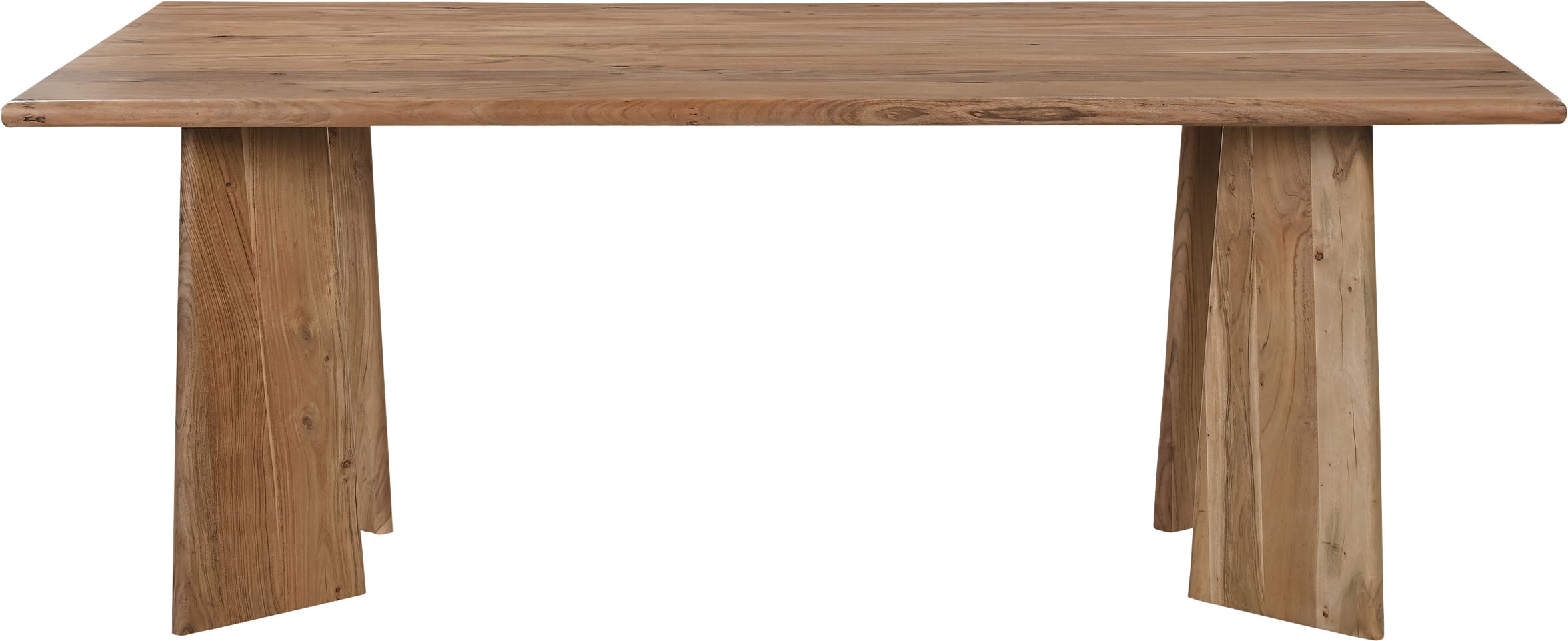 SIT Esstisch "Jakarta aus Akazie 200x100 cm mit asymmetrischem Holzgestell" 3 cm starke Akazienplatte mit abgerundeten Kanten