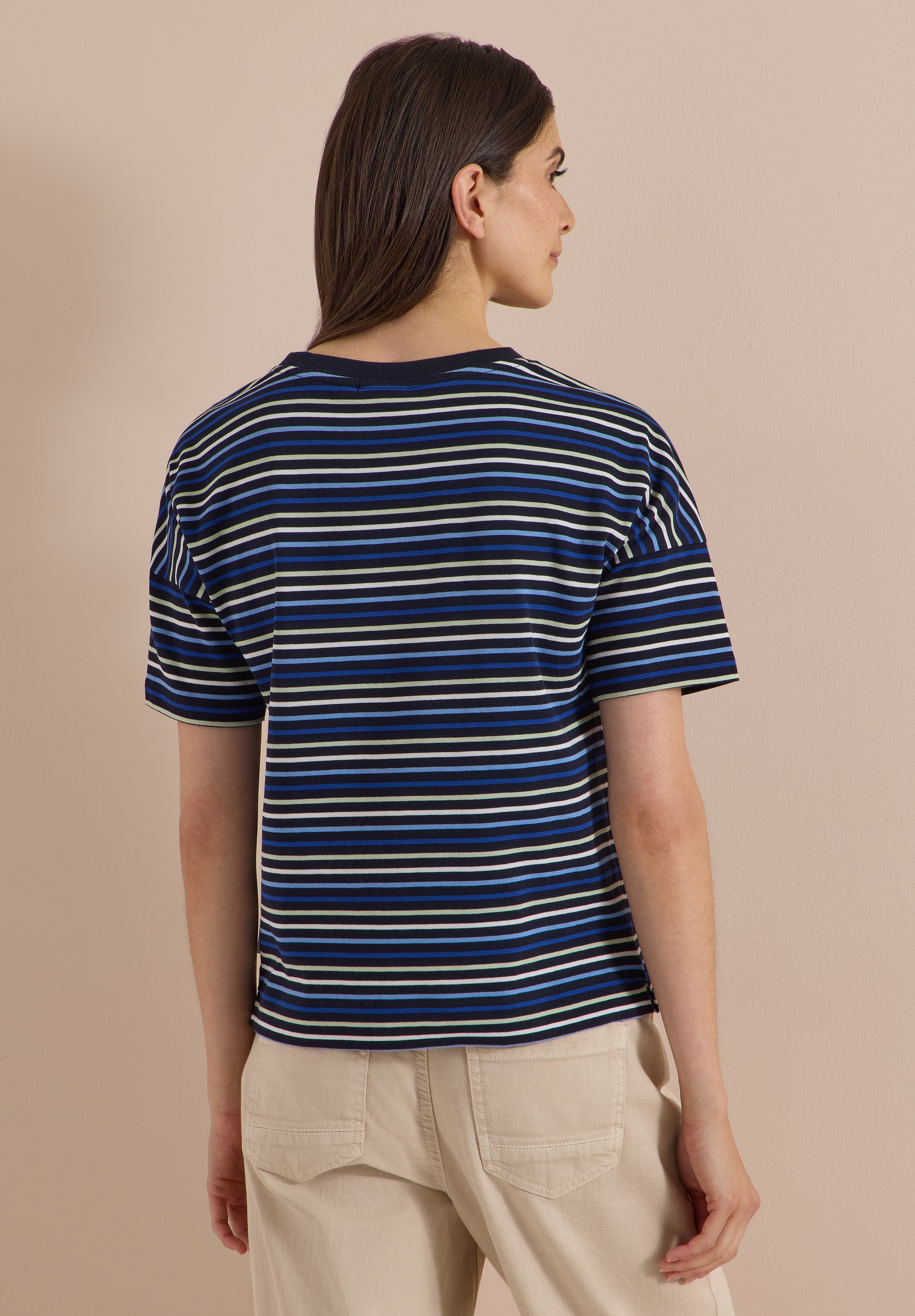 Cecil Print-Shirt mit bunten Streifen