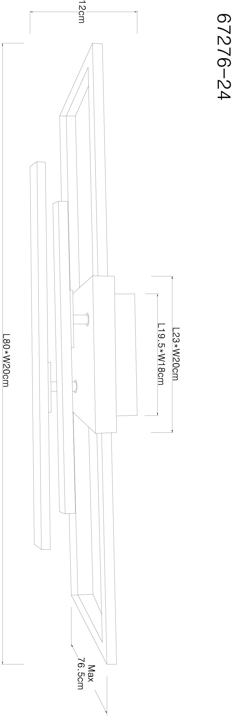 GLOBO LIGHTING Deckenleuchte »KENDRA« LED-Modul 1 Stk. Warmweiß Deckenlampe Wohnzimmer-Leuchte Schlafzimmer-Leuchte Flur Küche