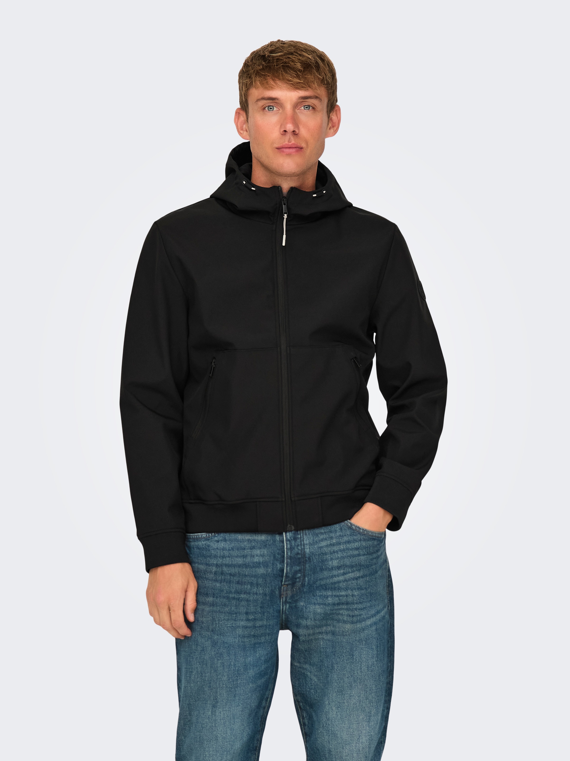ONLY & SONS Softshelljacke "ONSBOWIE SOFTSHELL BOMBER NOOS", mit Kapuze günstig online kaufen