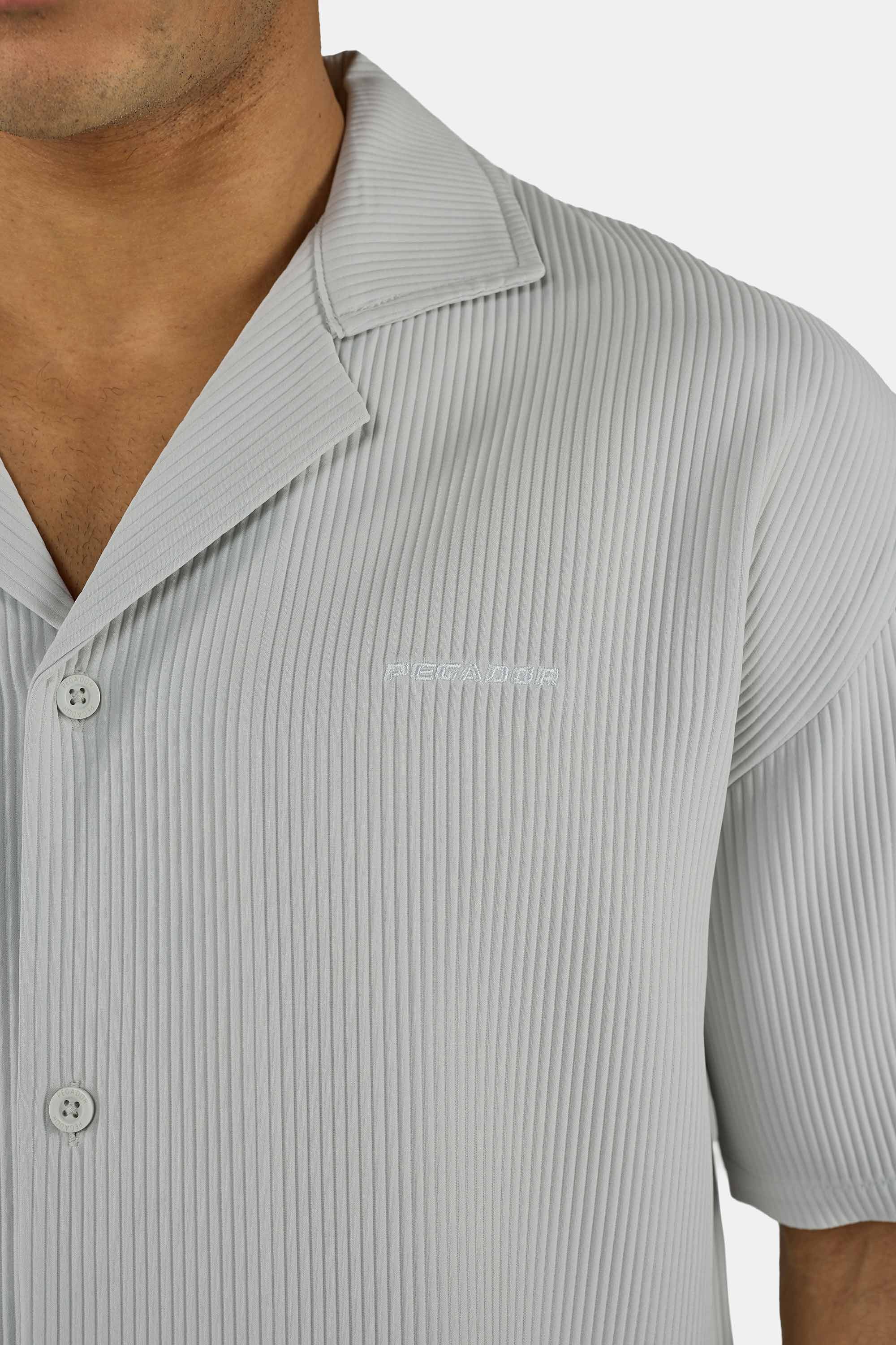 PEGADOR Kurzarmhemd »TROY PLISSEE SUMMER SHIRT« Baumwollmischung, regular fit