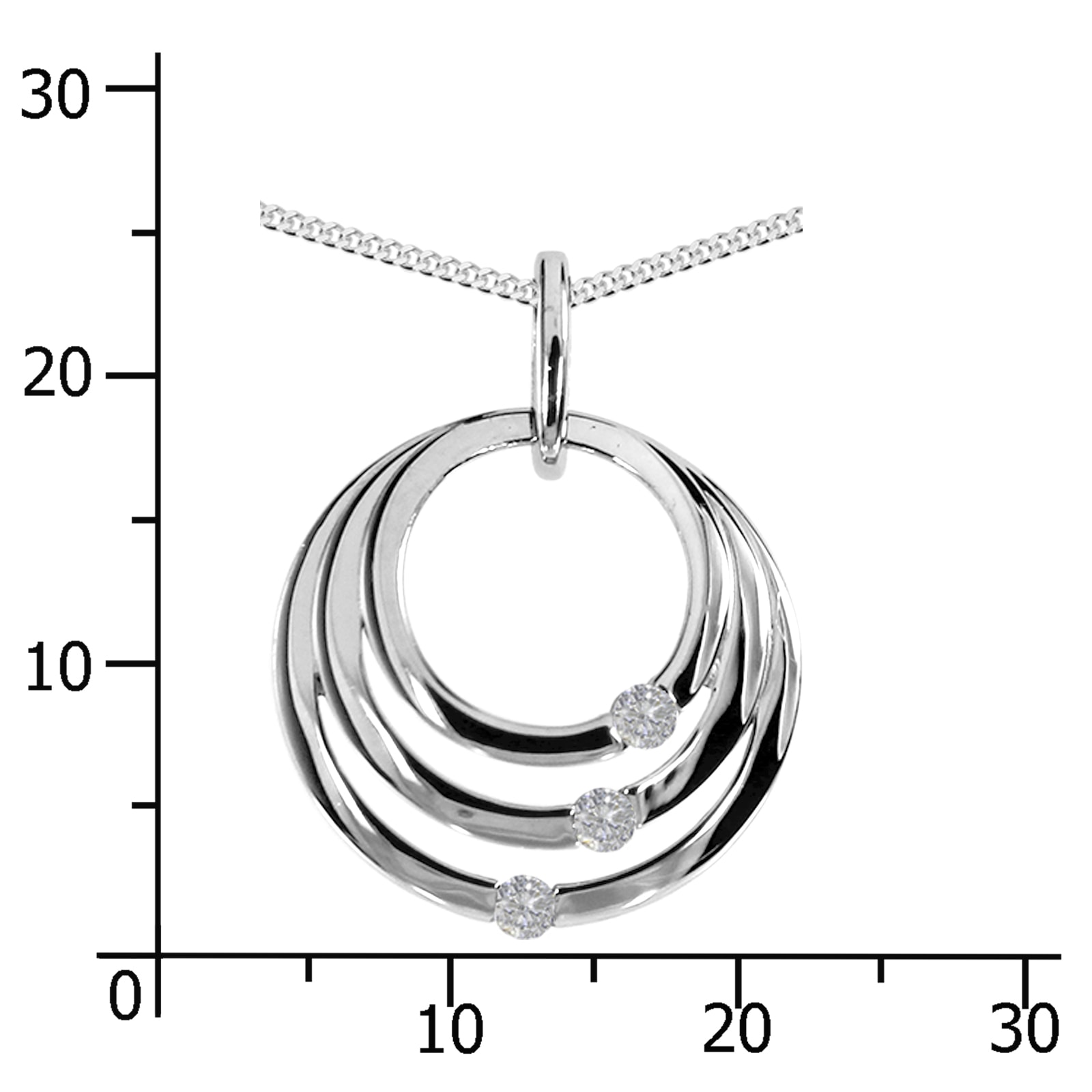 OSTSEE-SCHMUCK Kette mit Anhänger »- Ruby - Silber 925/000 - Zirkonia«
