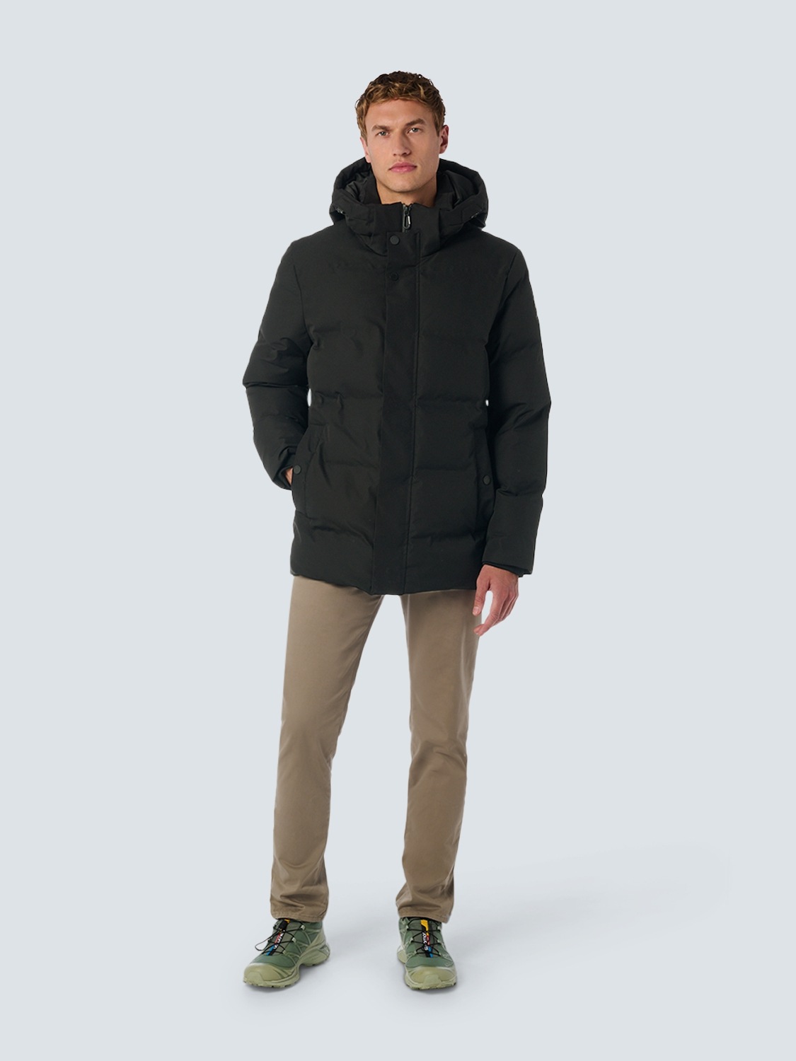 NO EXCESS Steppjacke, mit Kapuze, mit Kapuze