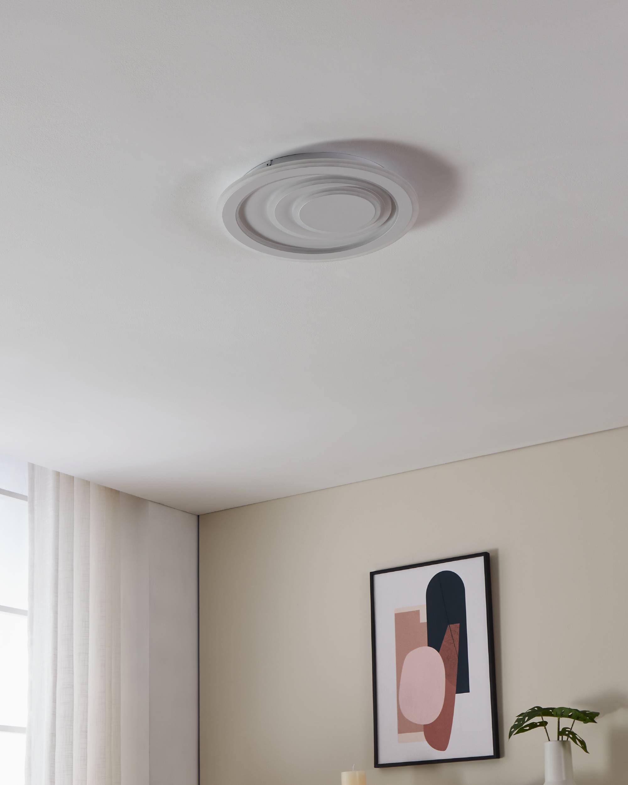 EGLO Deckenleuchte »Palagiano Deckenlampe, Deckenbeleuchtung, Kunststoff, Metall, Lampe« LED-Modul 1 Stk. Neutralweiß