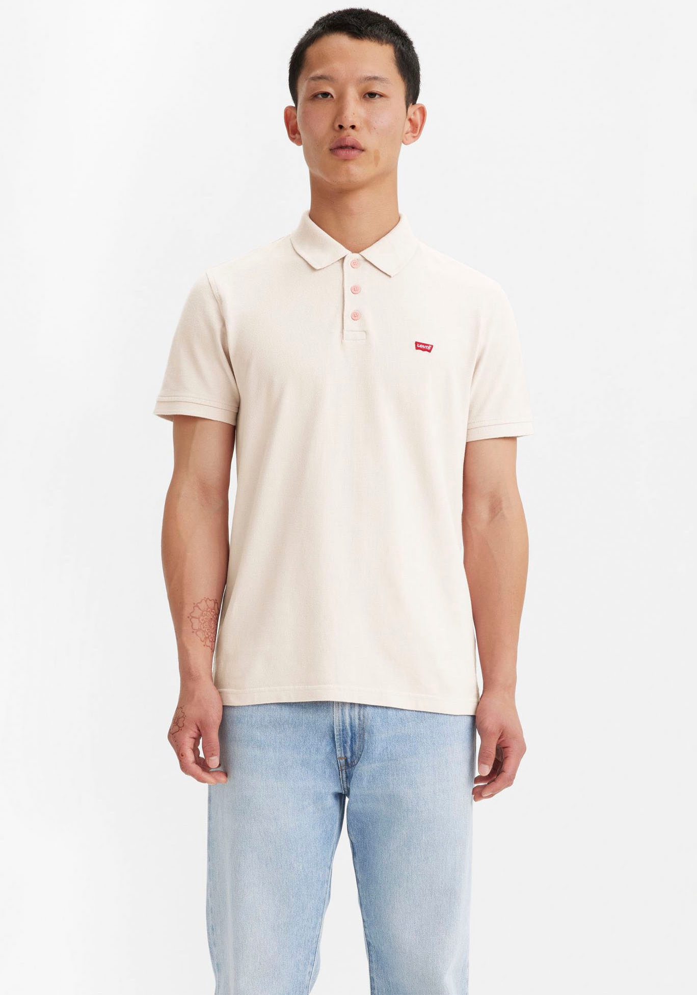 Levis "LE NEW LEVIS HM POLO" mit kleinem Batwing-Logo günstig online kaufen
