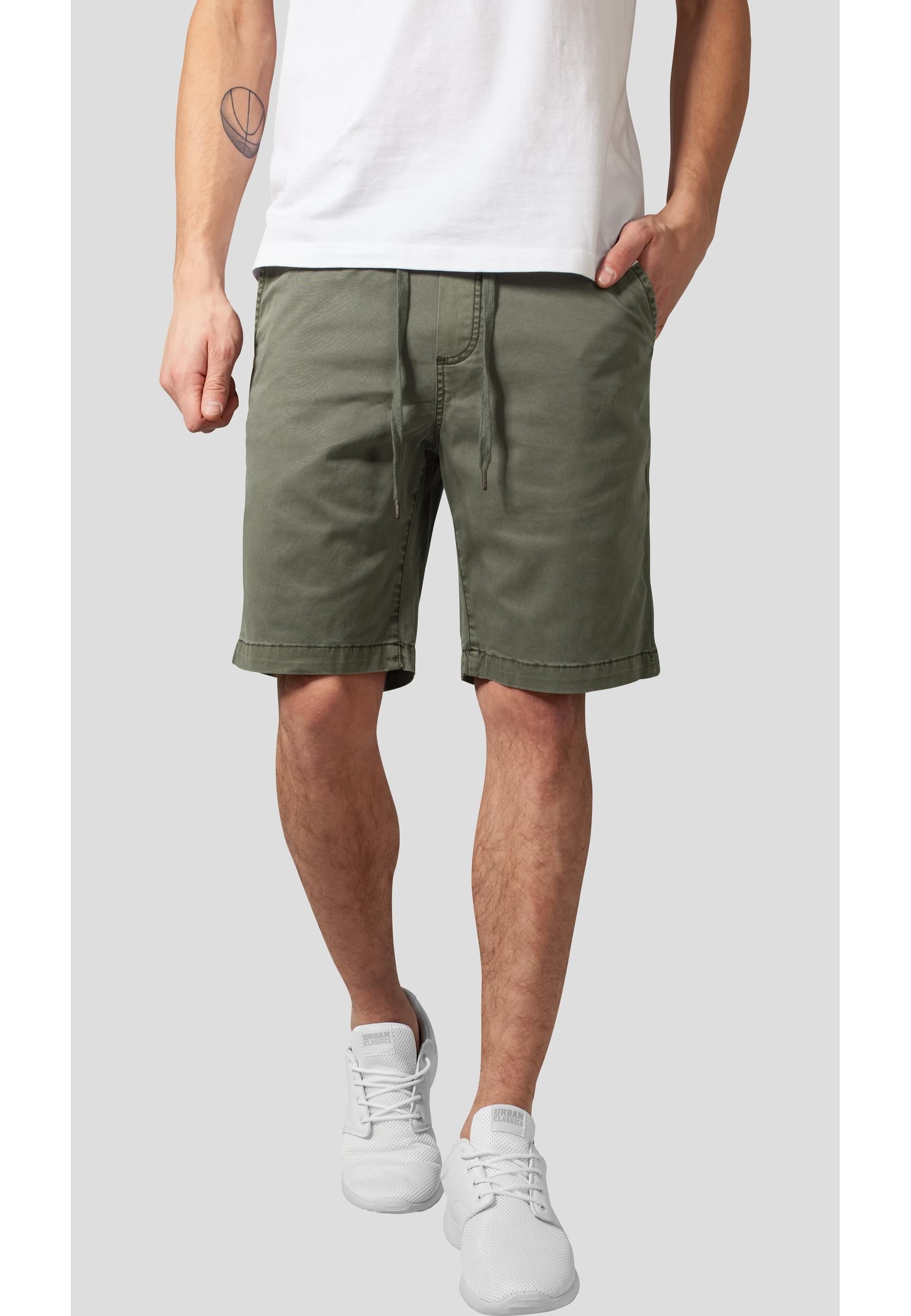 URBAN CLASSICS Stoffhose »Urban Classics Herren Stretch Twill Joggshorts«, (1 tlg.)