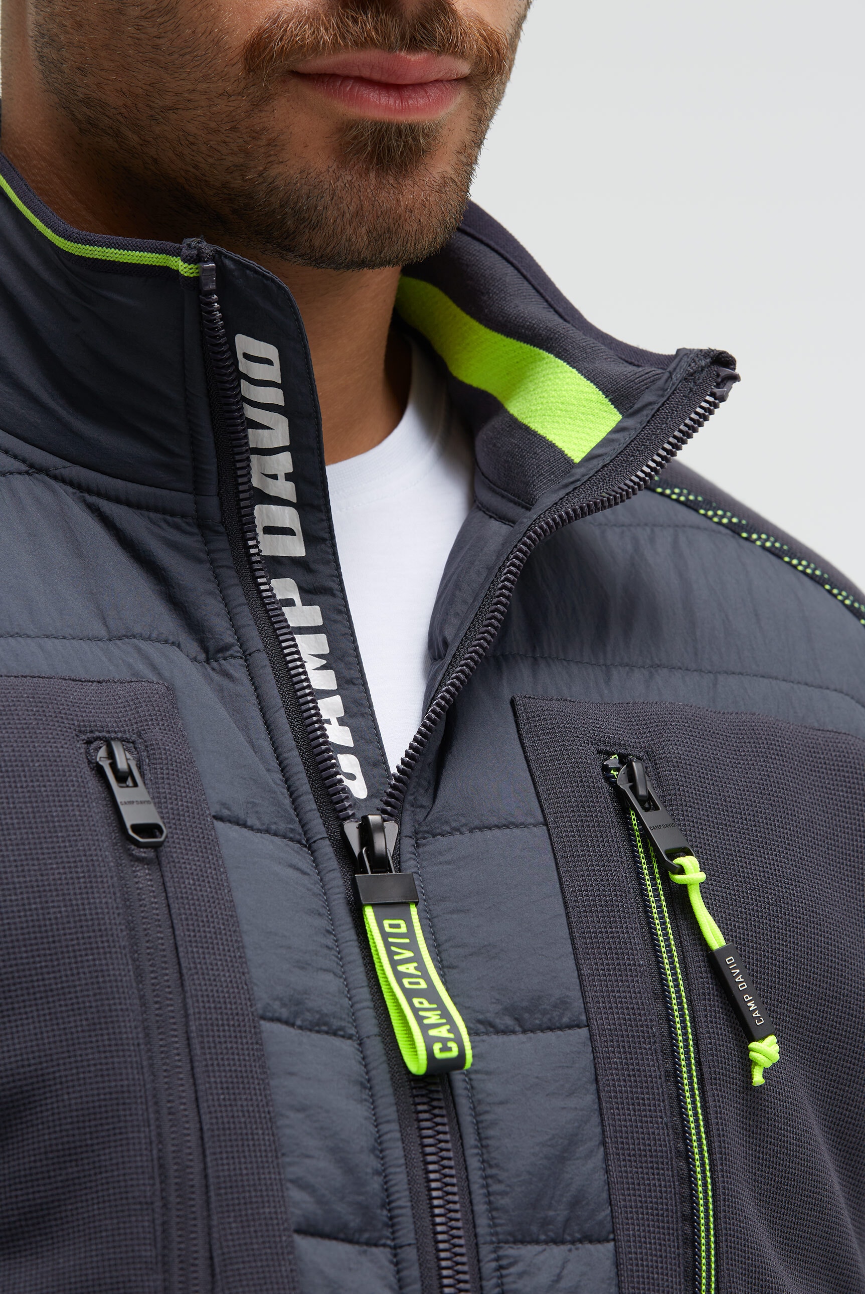 CAMP DAVID Fleecejacke, ohne Kapuze, mit Brusttaschen