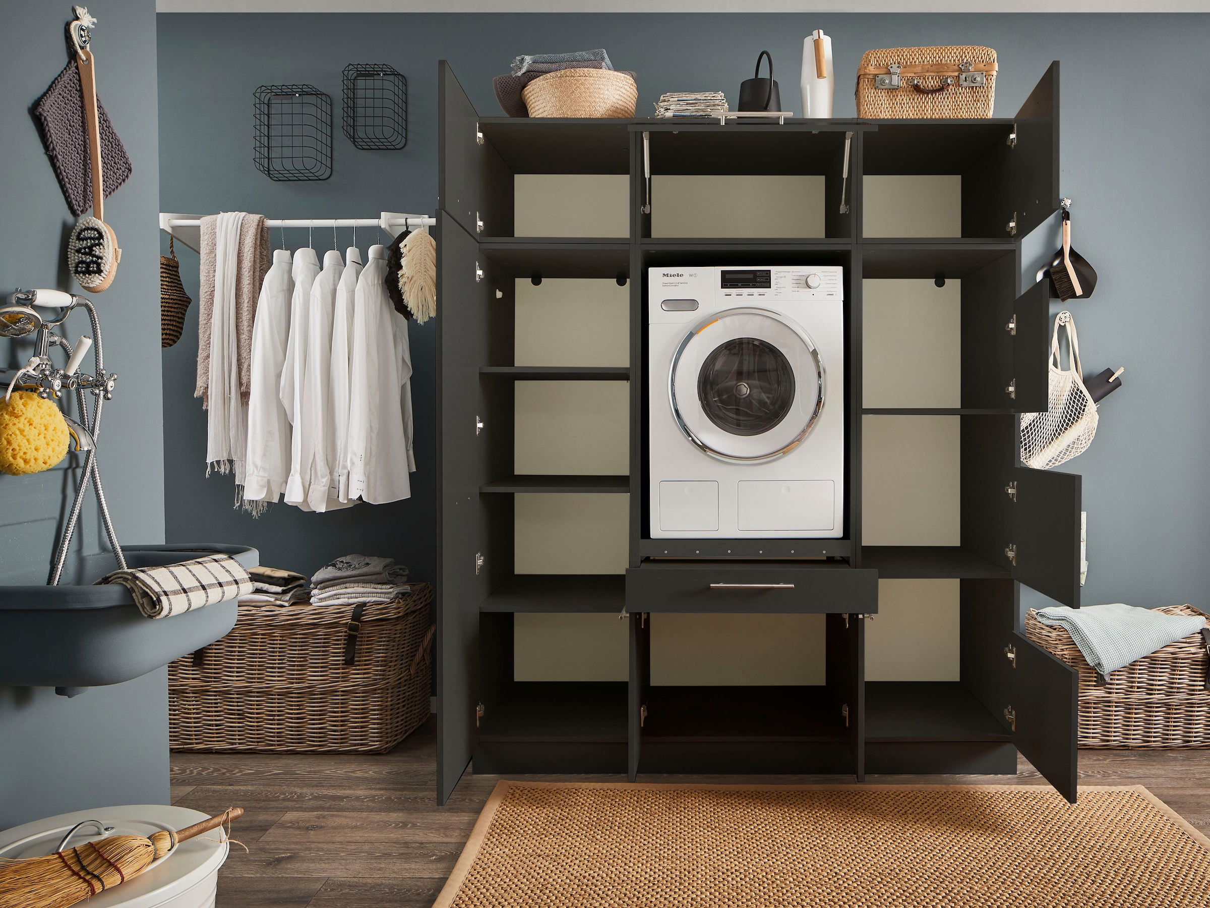 Laundreezy Mehrzweckschrank-Set »LAUNDREEZY LDSK6«, Breite 167,5 cm