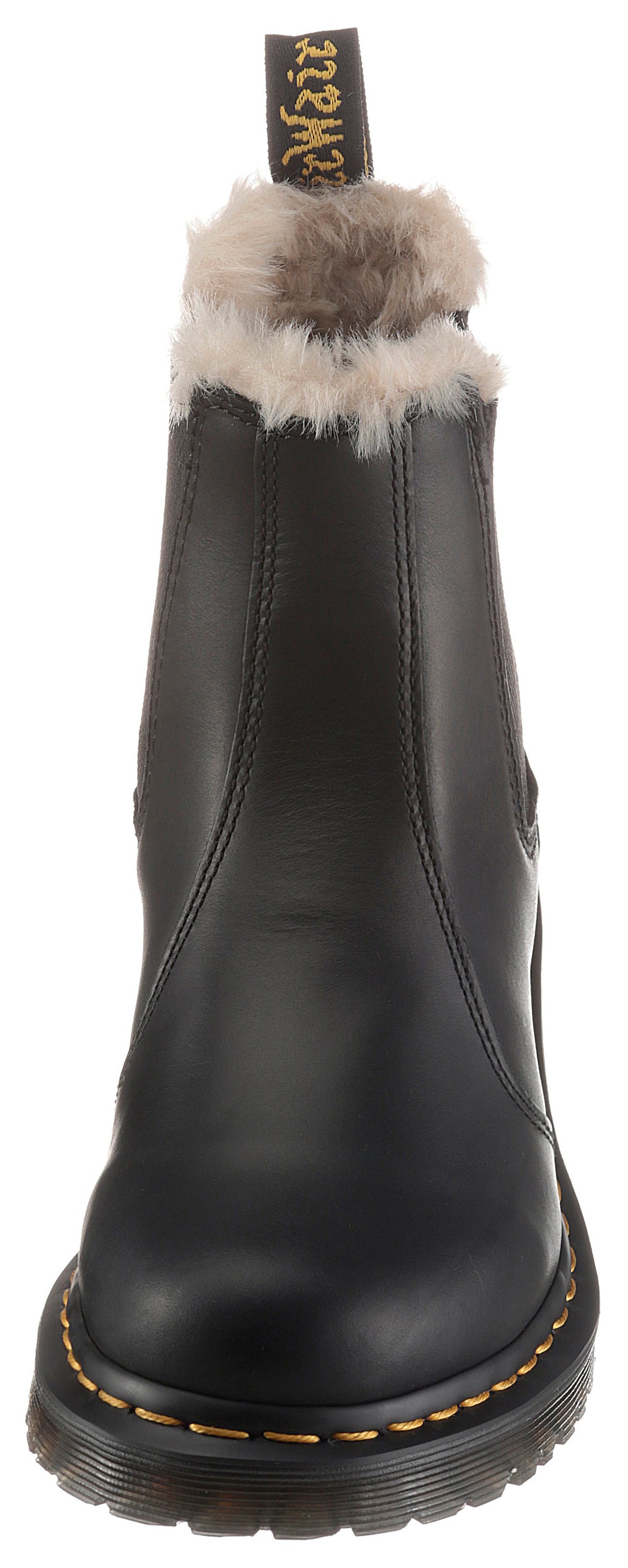 DR MARTENS Leonore Bottes Dames es Cuir Chaussures en Noir, Taille: 38 3