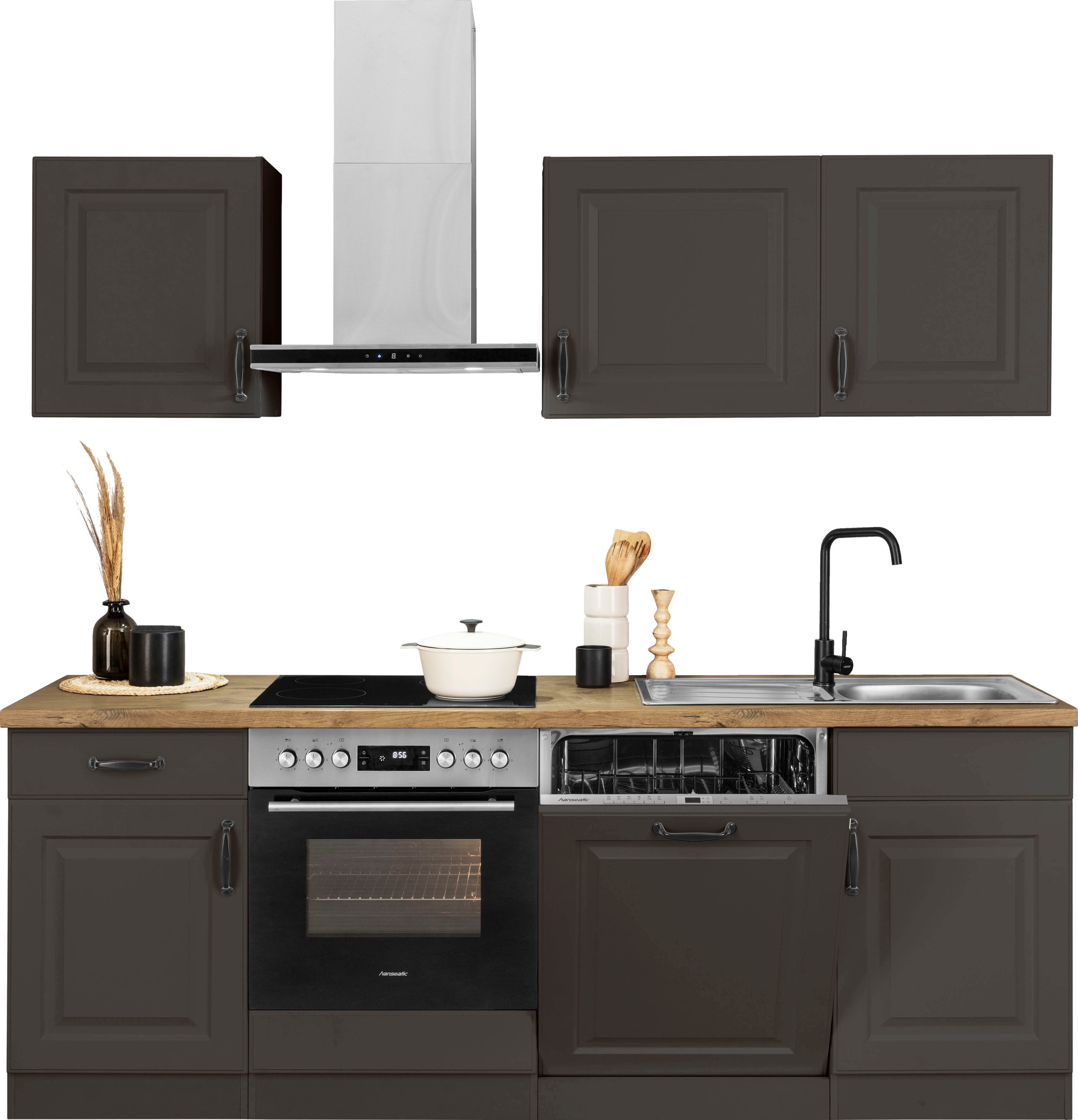 Thumbnail - wiho Küchen Küchenzeile "Erla" mit Hanseatic-E-Geräten, Breite 220 cm, extra kurze Lieferzeit