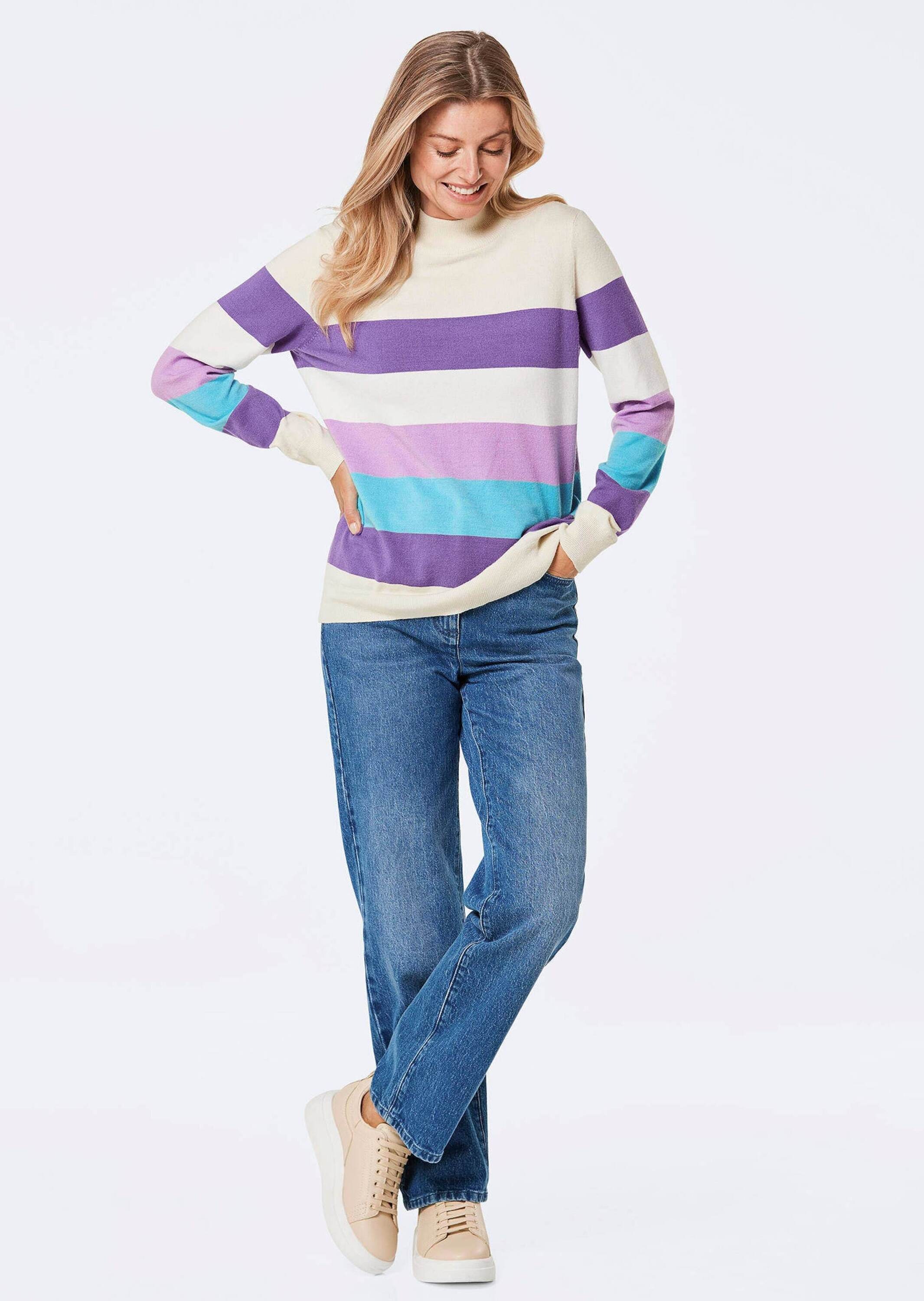 GOLDNER Rundhalspullover "Strickpullover" günstig online kaufen