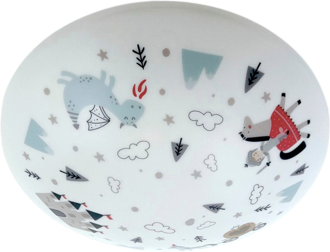 niermann Deckenleuchte »Kinderlampe mit Motiv "Ritter Theo", Kinderzimmer« E27 1 Stk. bruchsichere Deckenschale