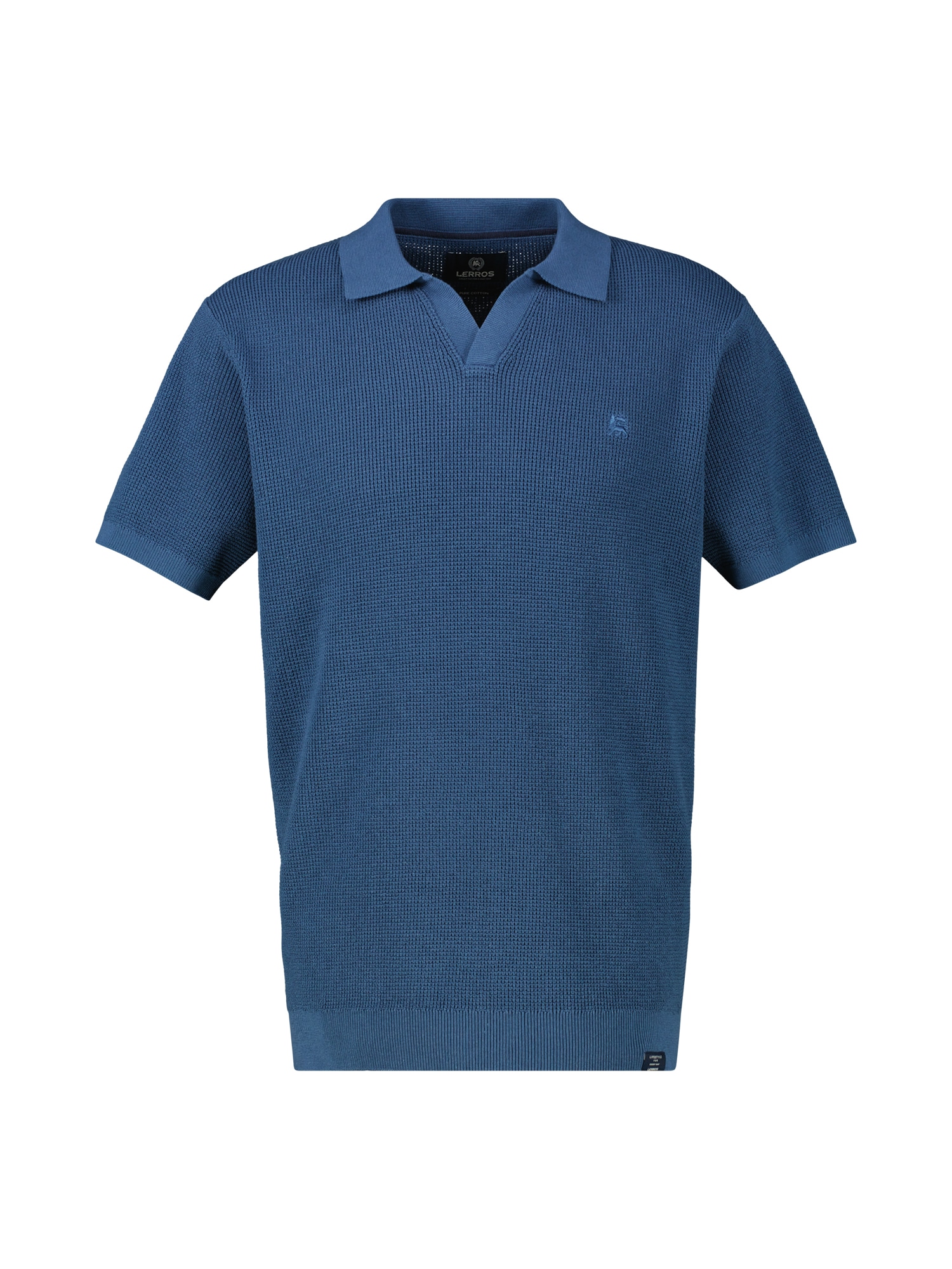 LERROS Poloshirt »LERROS Herren Strick-Polo mit offenem Kragen«