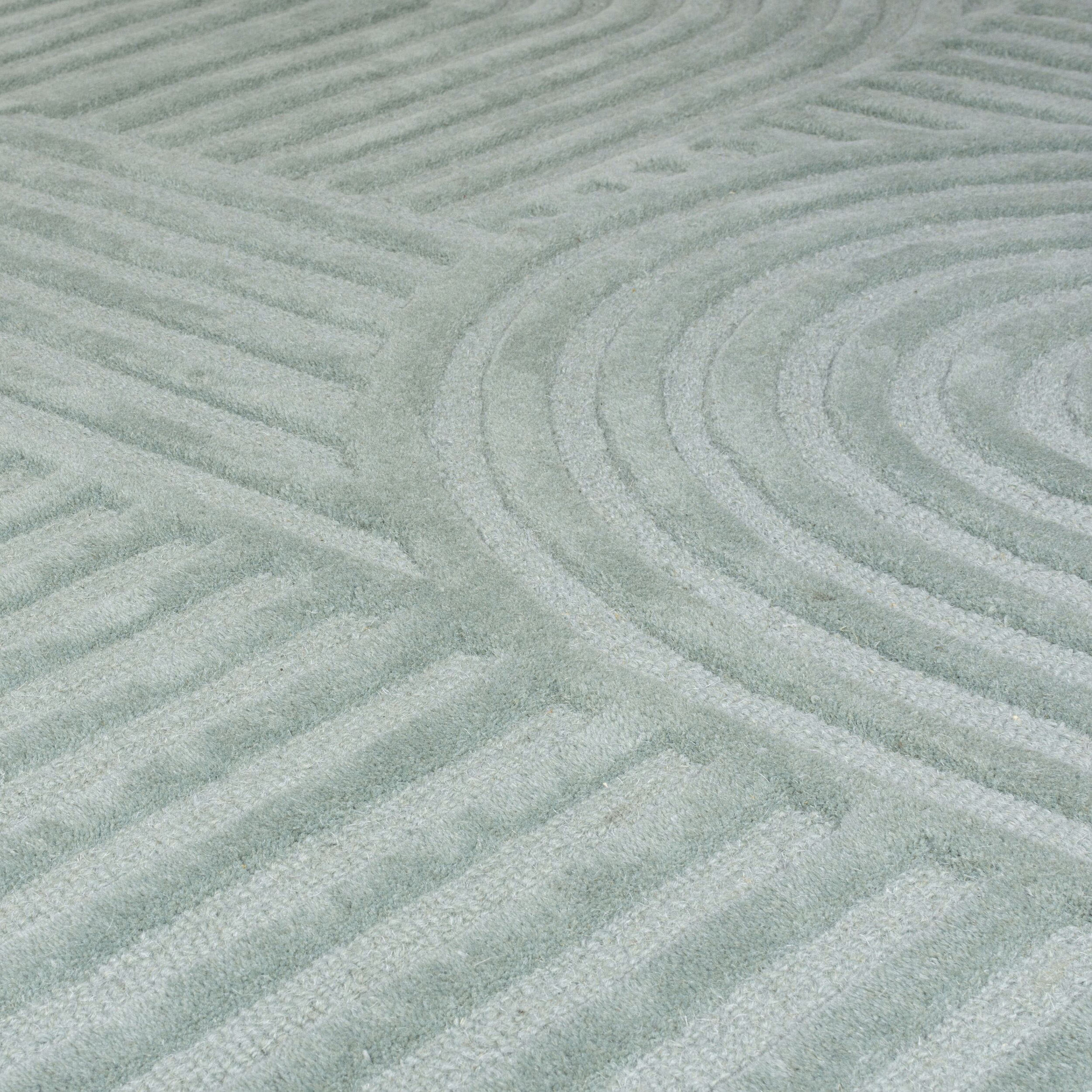 Thumbnail - FLAIR RUGS Wollteppich "Zen Garden, modern & mit Linien" 10 mm Höhe 100% Wolle, Hoch-Tief-Effekt, auch als Läufer und in...