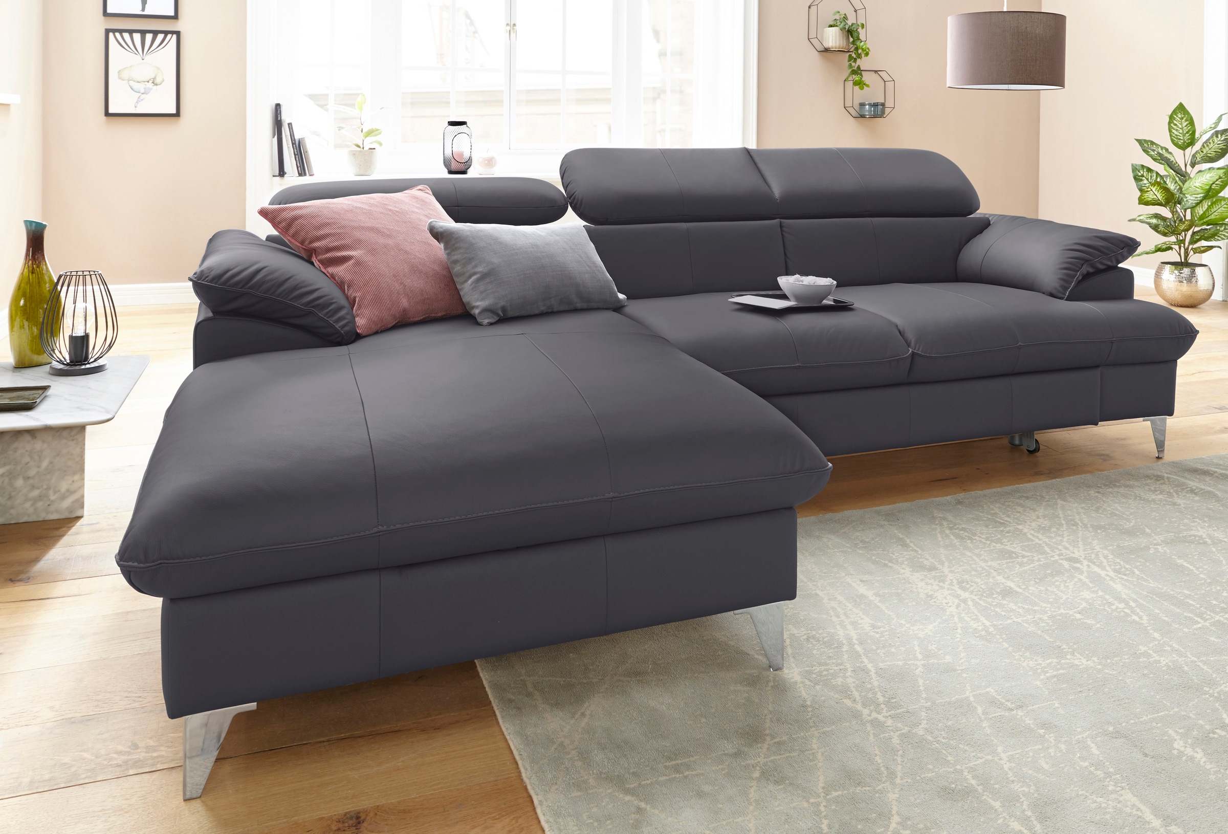 COTTA Ecksofa "Caluso L-Form", mit Kopfteilverstellung, wahlweise mit Bettf günstig online kaufen
