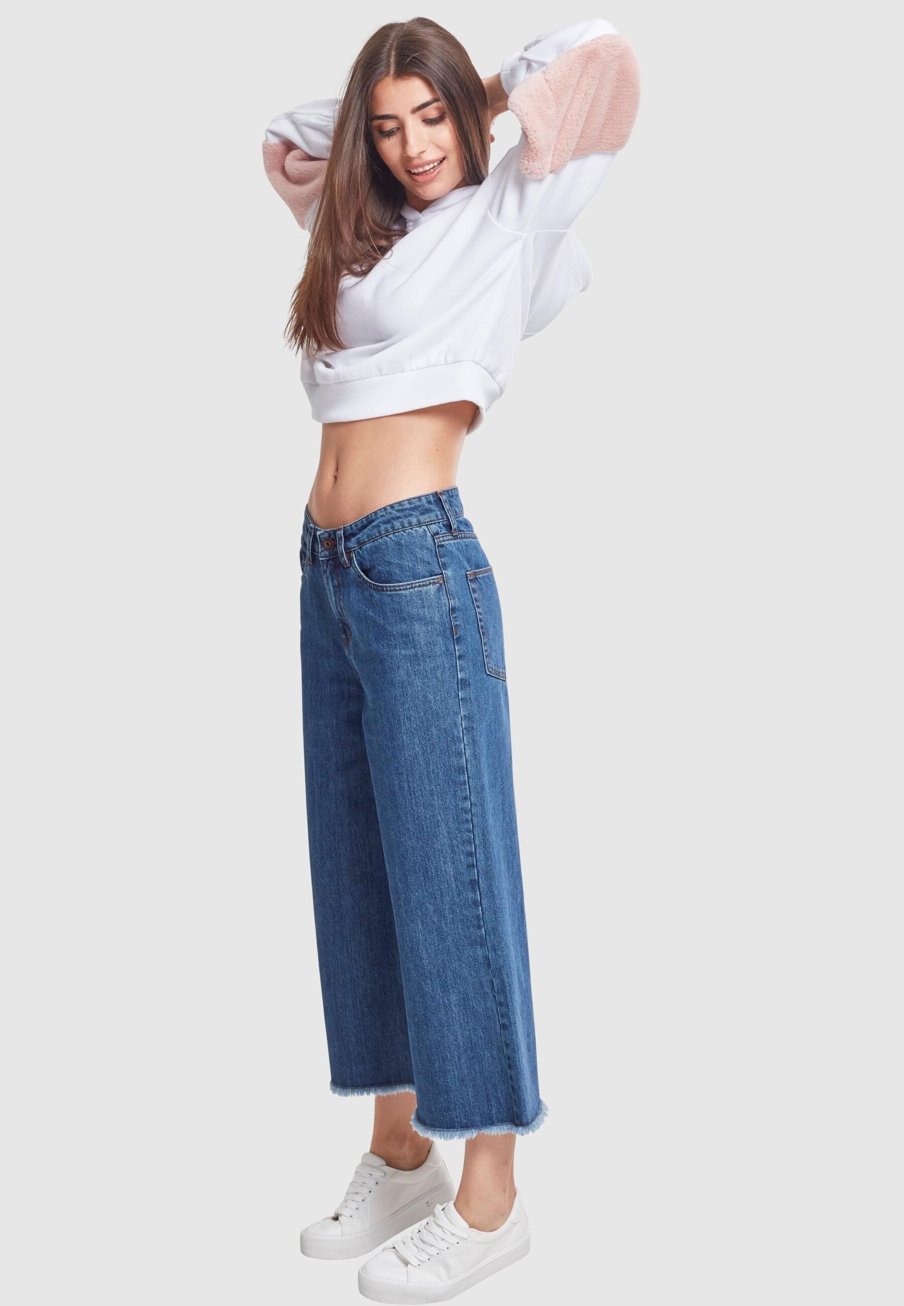 URBAN CLASSICS Bequeme Jeans »Urban Classics Damen Ladies Denim Culotte«, (1 tlg.)