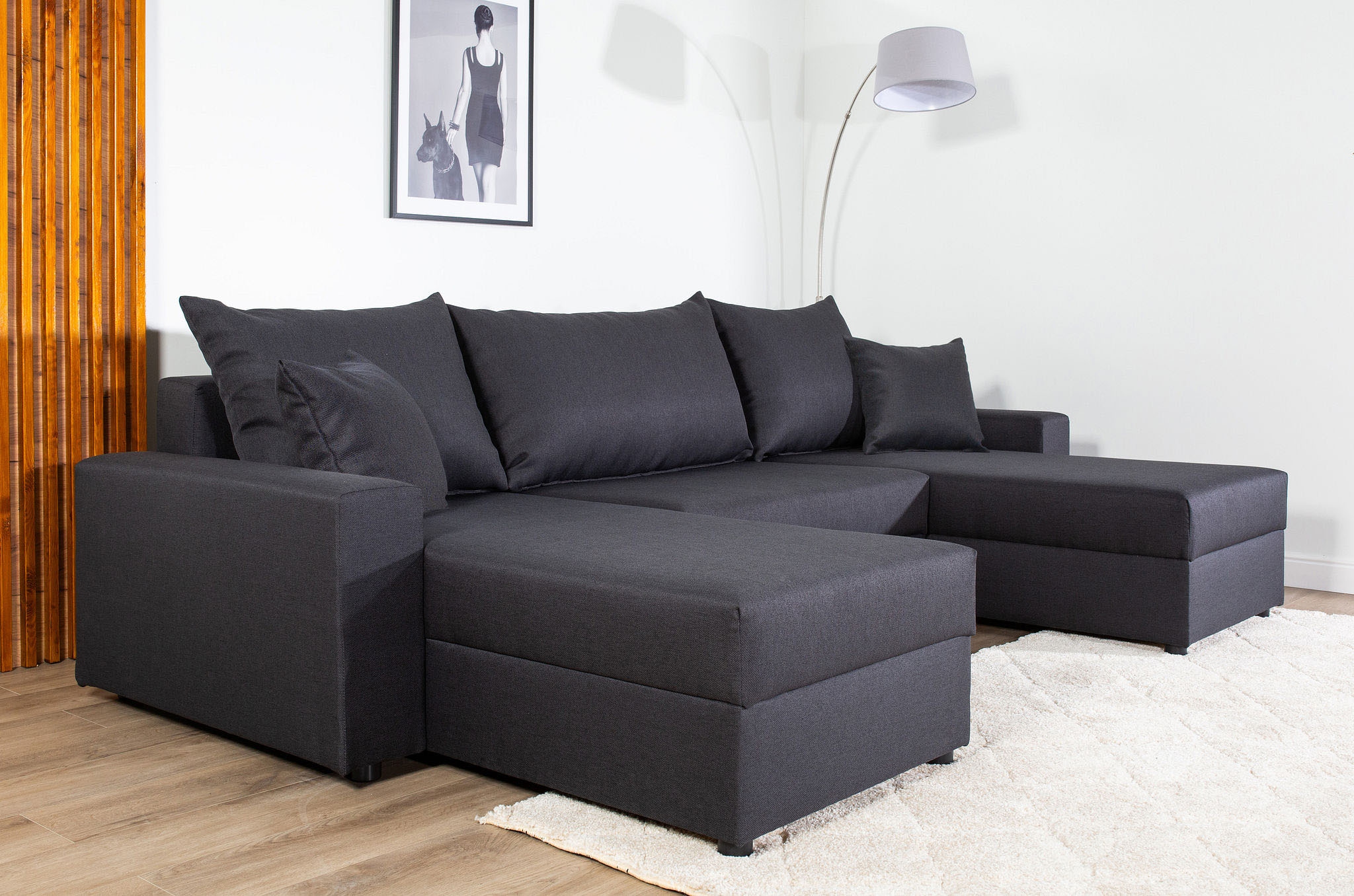 COLLECTION AB Wohnlandschaft »Pico U-Form«, Wohnlandschaft,2 X Ottomane,Polyätherschaum Polsterung