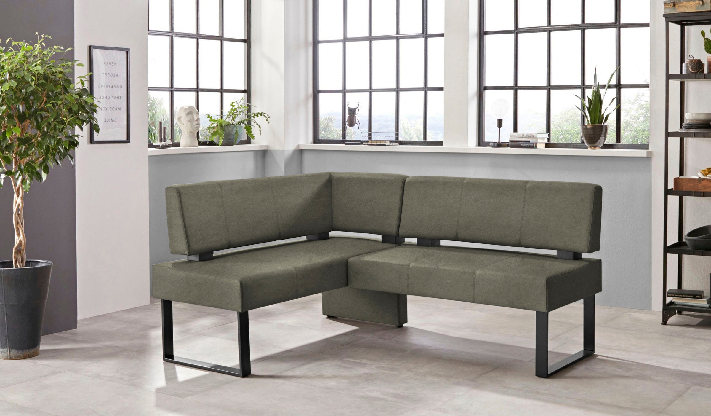 OTTO home Eckbank "Oliver mit Metallgestell, Küchenbank" verschiedene Bezüg günstig online kaufen