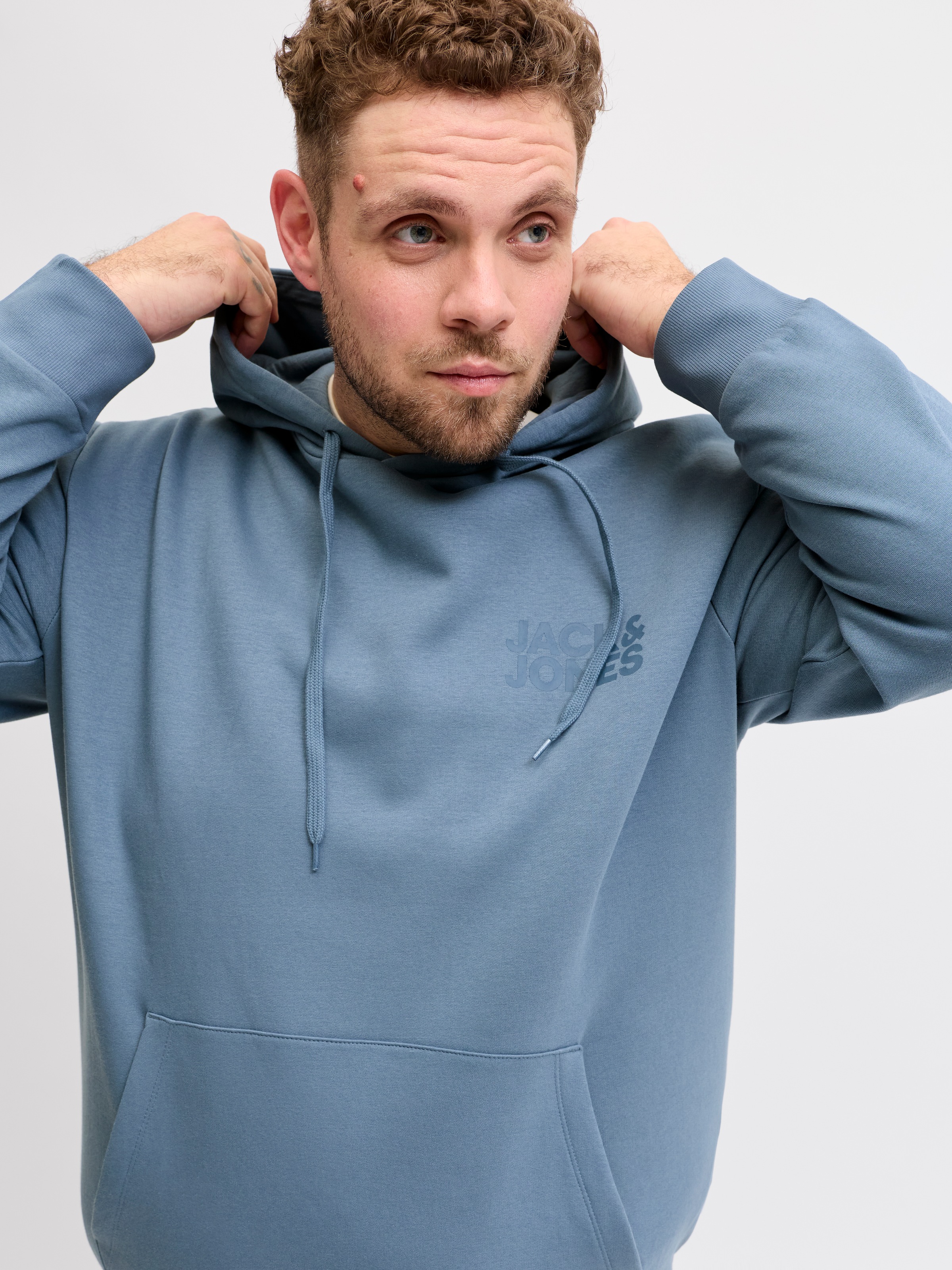Jack & Jones PlusSize "JJECORP LOGO SWEAT HOOD NOOS PLS", mit Logo Print günstig online kaufen