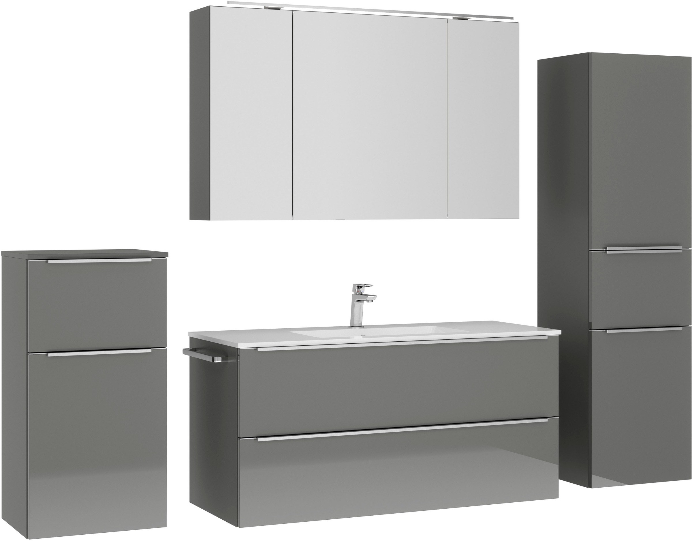 nobilia Badmöbel-Set "Levere" vormontiert, mit Soft-Close, 4 Stk. tlg. günstig online kaufen