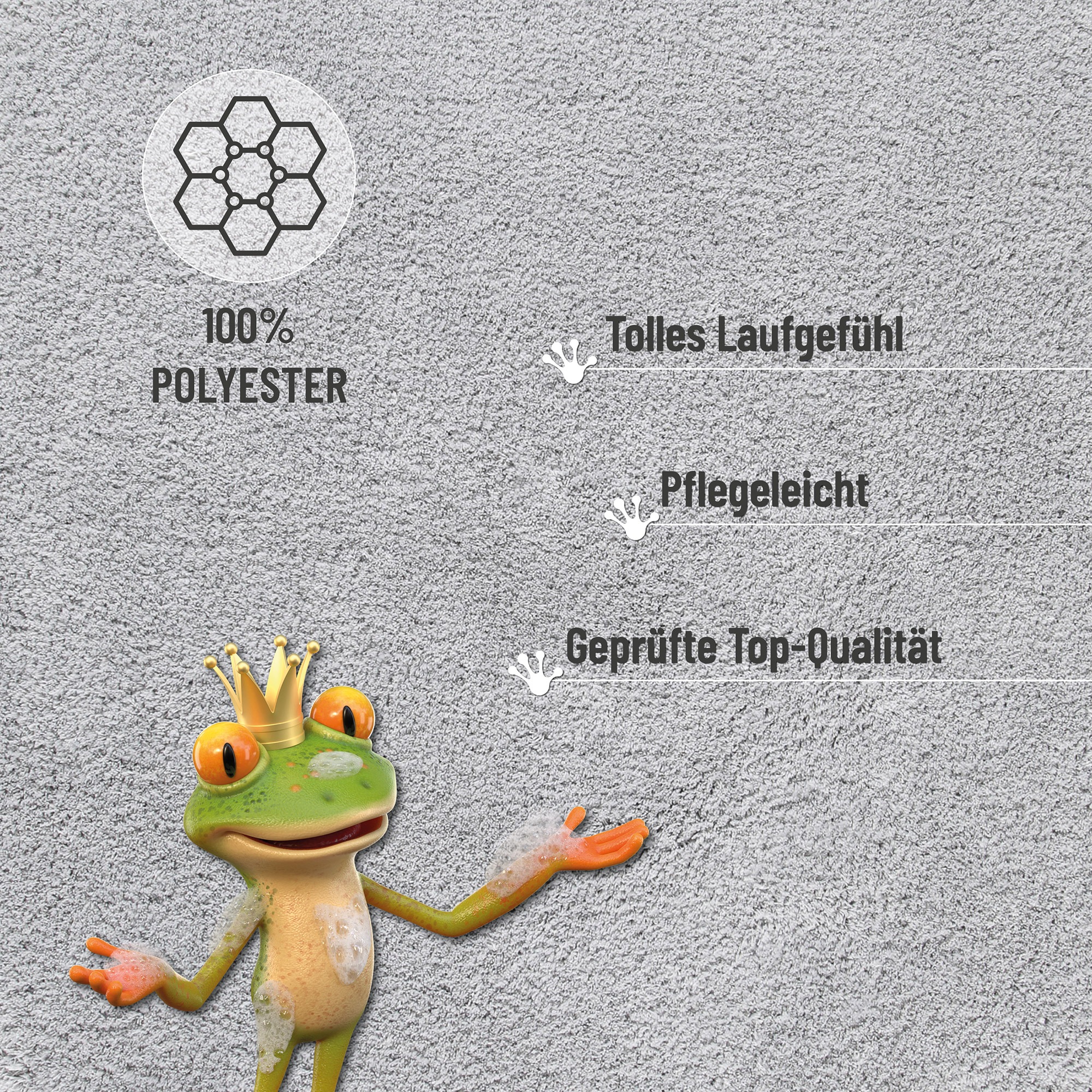 Thumbnail - Homie Living Badematte "Porto Azzurro" Höhe 30 mm rutschhemmend beschichtet fußbodenheizungsgeeignet  schnell trocknend ...