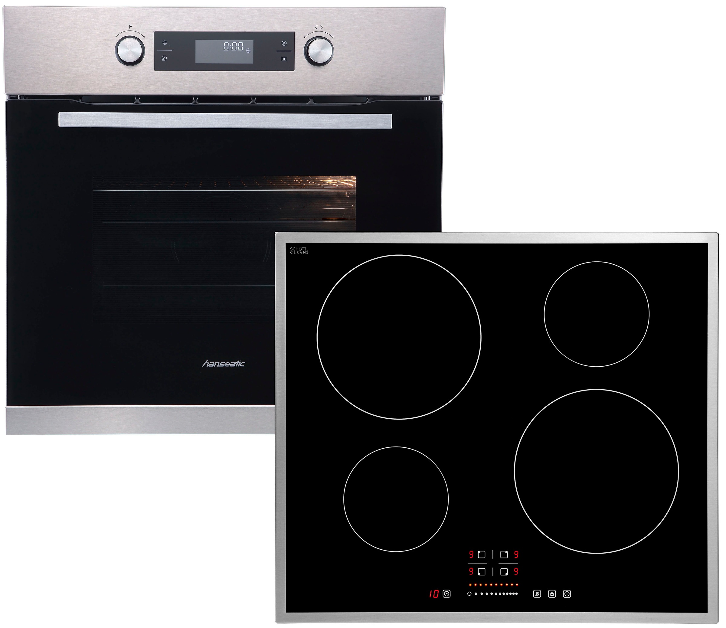 Hanseatic Backofen-Set "65M90E3-E11B200", mit 2-fach-Teleskopauszug