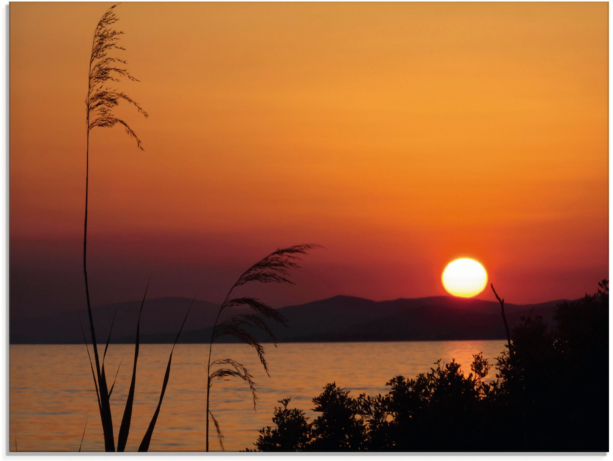 Glasbild »Sonnenuntergang«, Sonnenaufgang & -untergang, (1 St.), in verschiedenen Größen