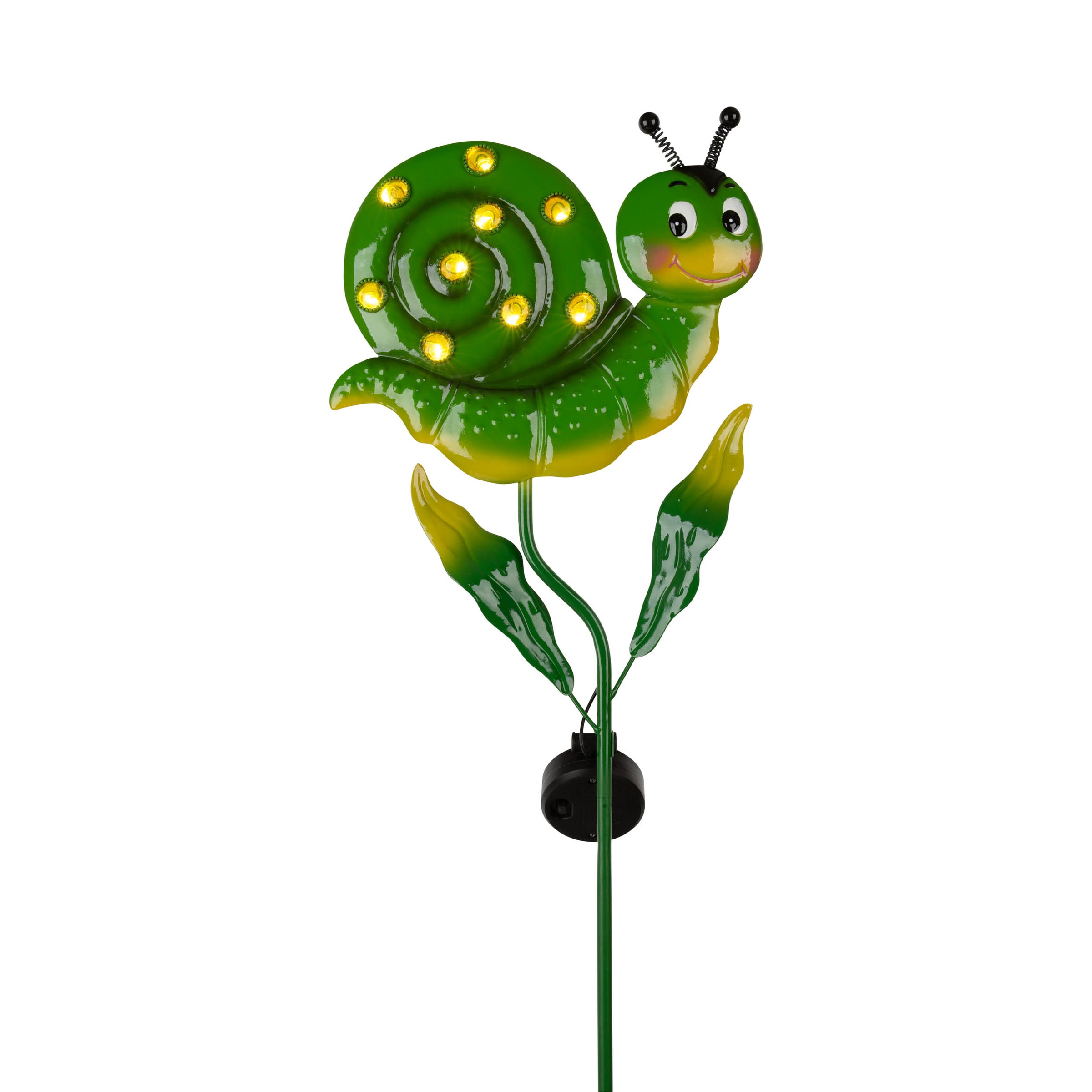 näve LED Solarleuchte »Snaily« LED-Modul 1 Stk. Warmweiß Erdspieß Figur Schnecke, grün, H: 90cm, warmweiß, 6-8h Leuchtdauer