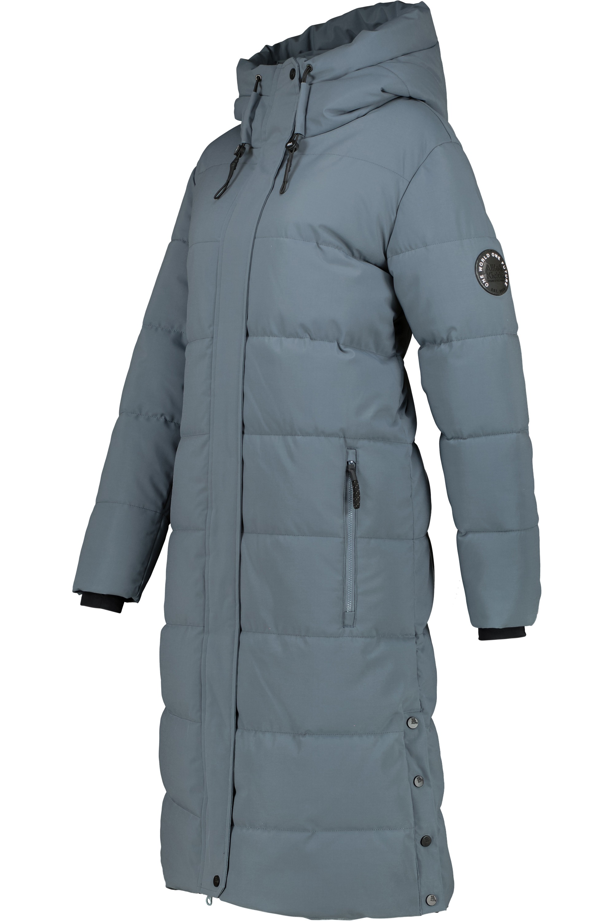 Alife & Kickin Steppjacke »Damen KatiaAK A«, mit Kapuze, Langer Wintermantel mit großer Kapuze und regulierbarer Beinfreiheit