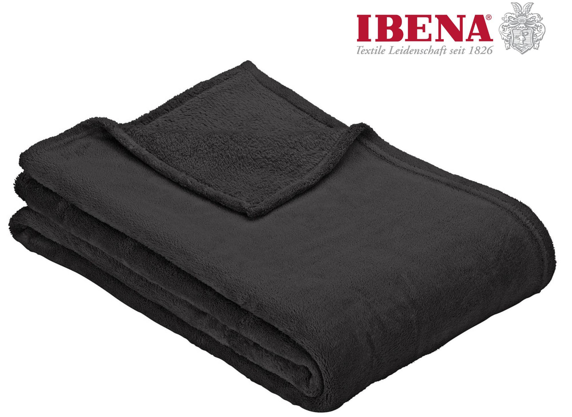 IBENA Wohndecke "Uni Fleecedecke Olbia", einfarbig schick, Kuscheldecke