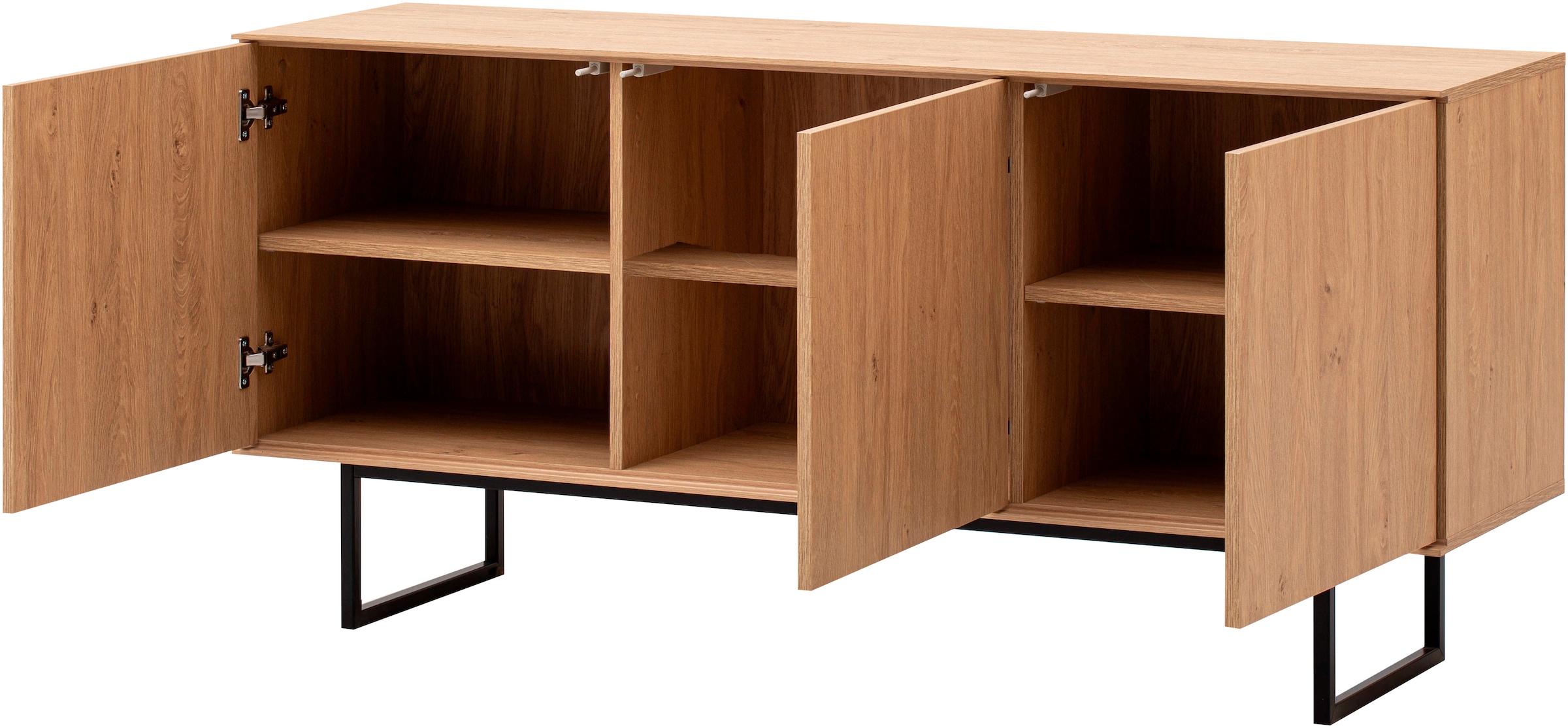 Home affaire Lowboard »Lund, moderner TV-Unterschrank, Kommode mit Kufengestell«, ausreichend Stauraum, vielseitig einsetzbar, 150 cm breit
