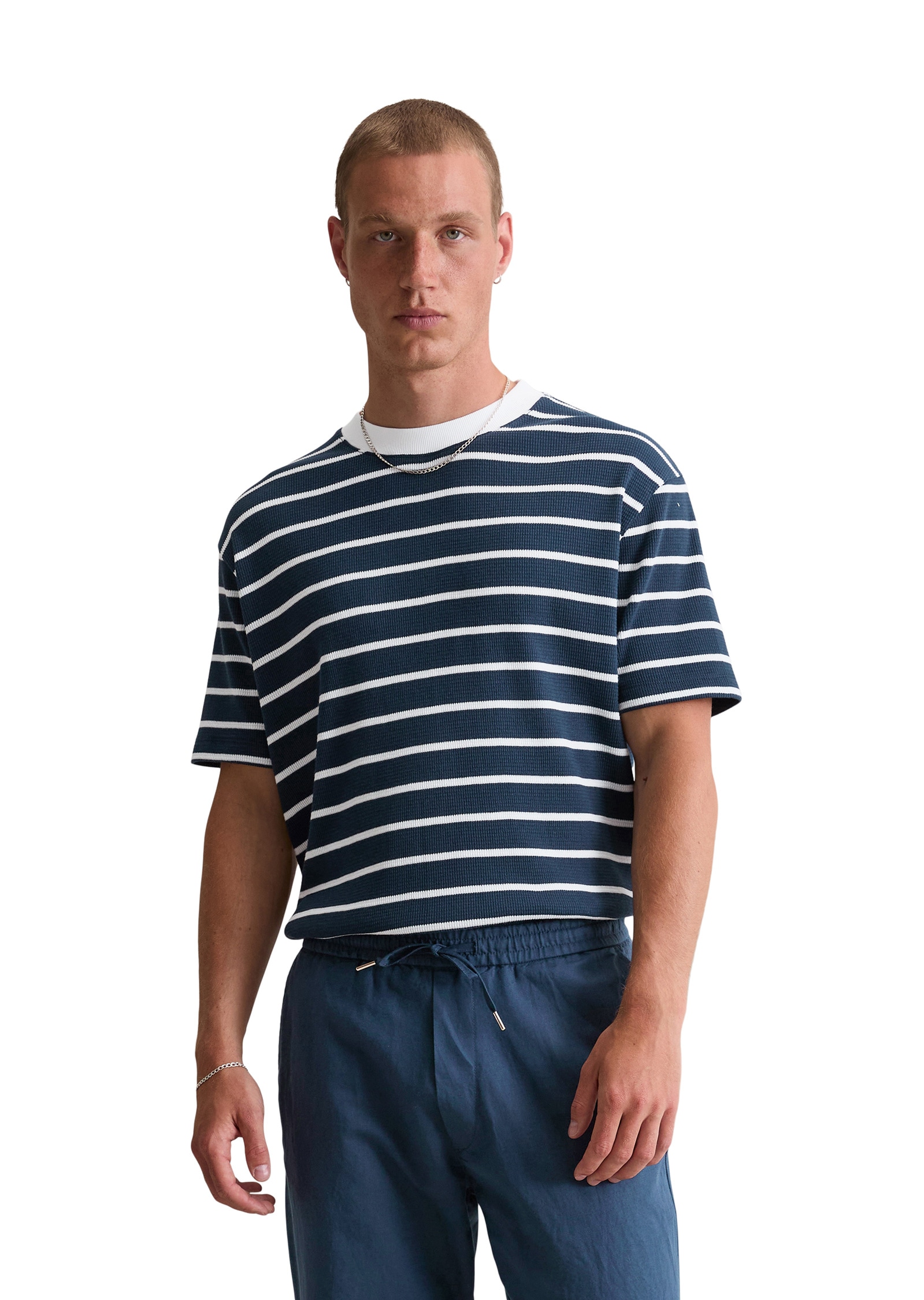 Marc OPolo DENIM T-Shirt "aus weichem Waffel-Jersey" günstig online kaufen