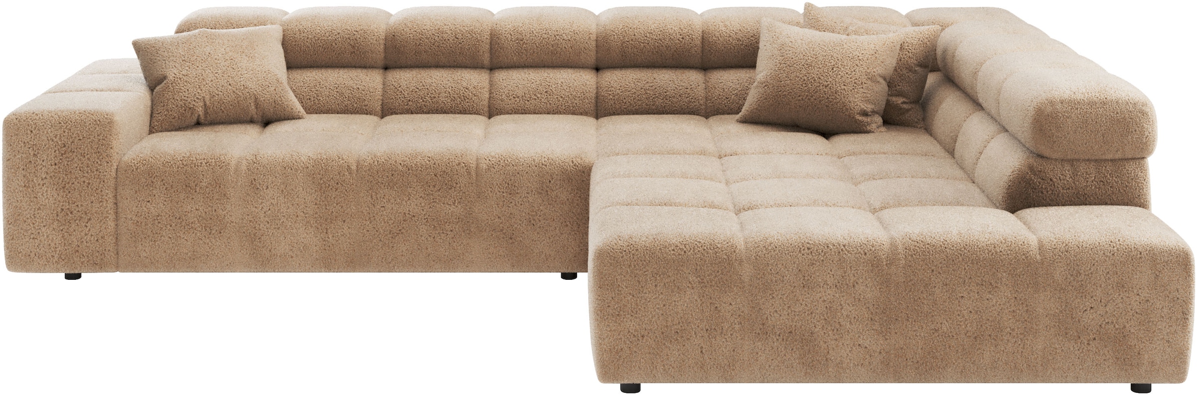 Home affaire Ecksofa "Ancona, Ecksofa, incl. Kopfteilverstellung, Breite 319 cm, L-Form" wahlweise elektrische Sitztiefenverstellung
