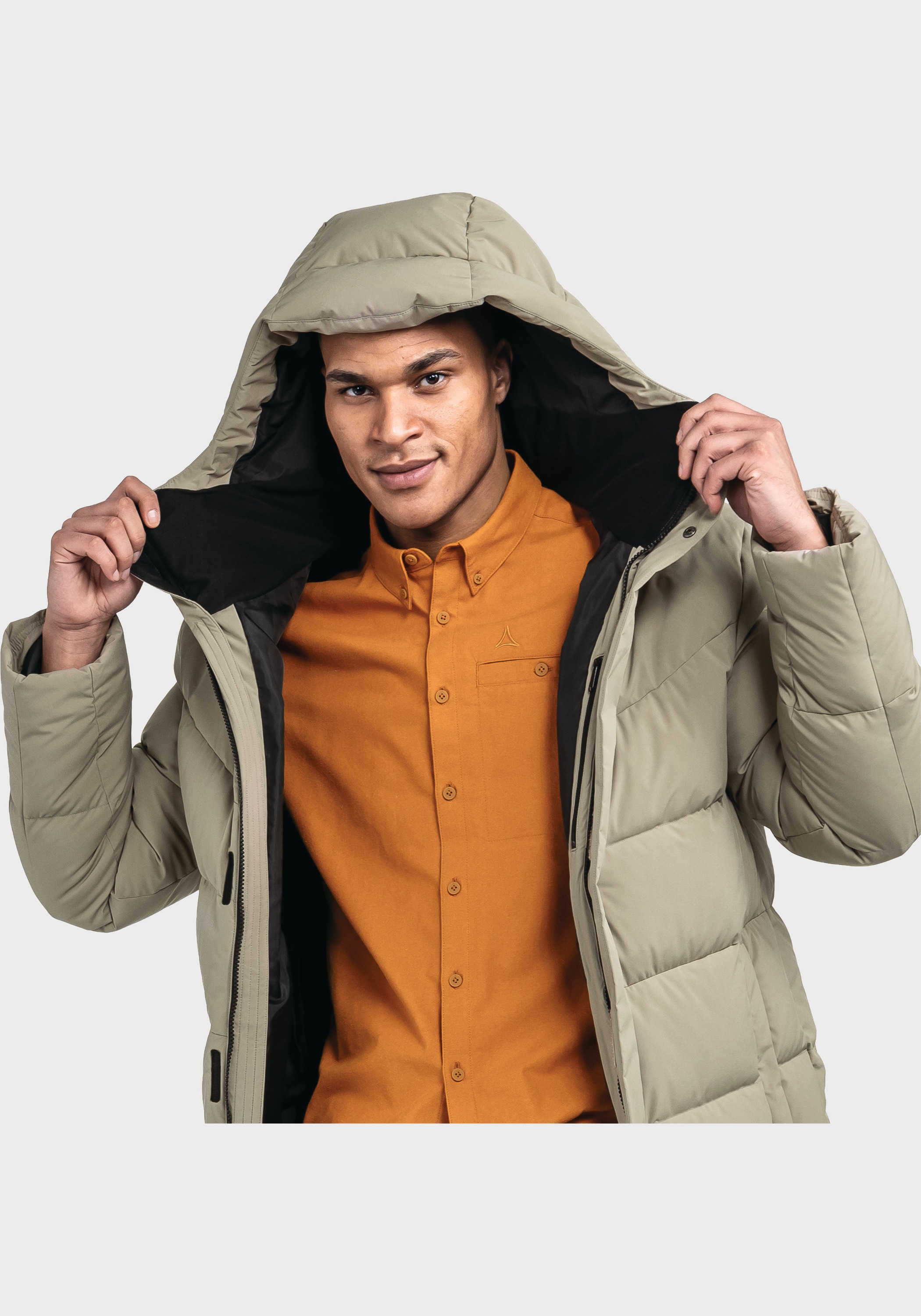 Schöffel Langjacke »Urban Down Coat Style Cers MNS«, mit Kapuze