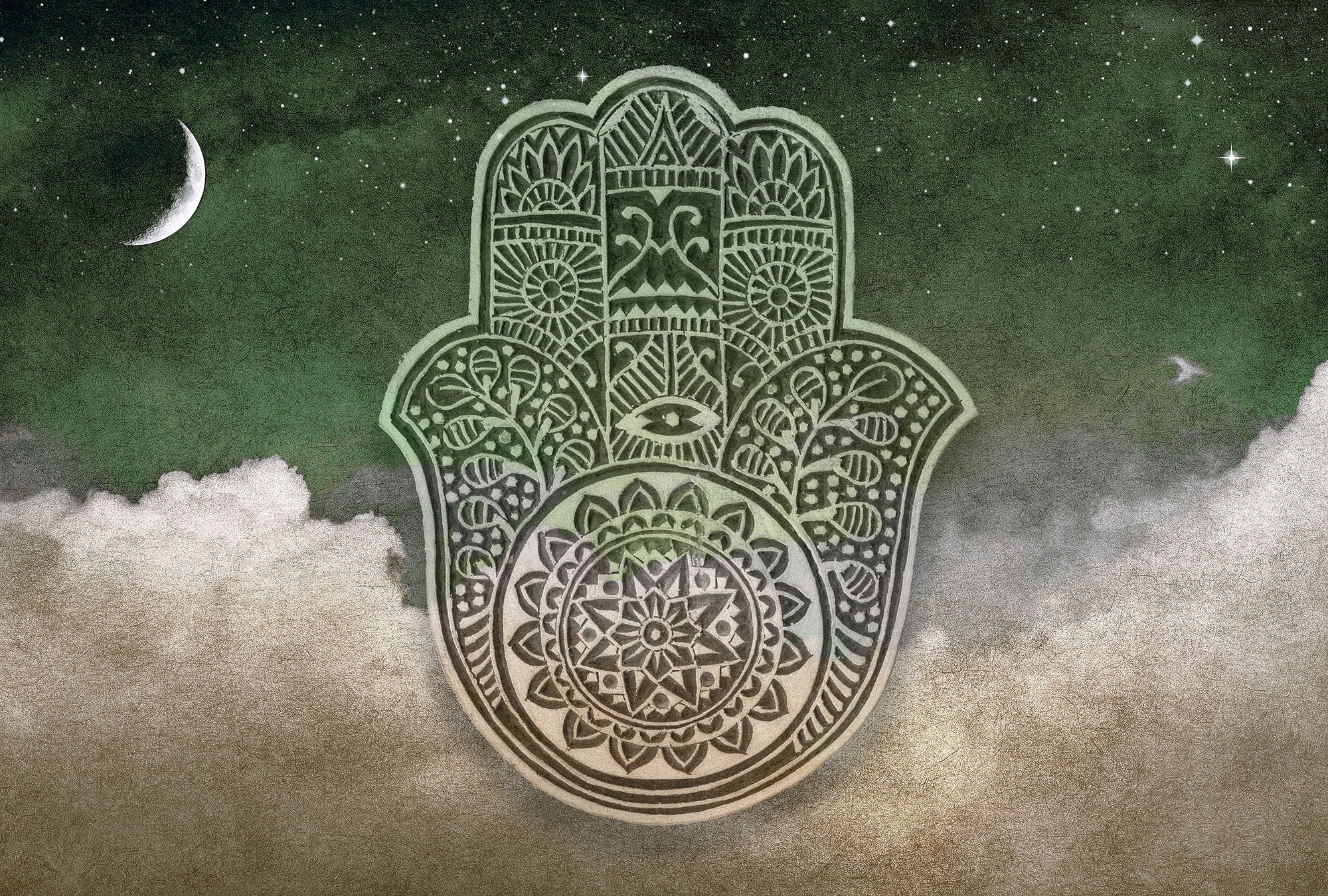 Architects Paper Fototapete "Atelier 47 Hamsa 2" orientalisch glatt Vlies, Wand, Schräge, Decke