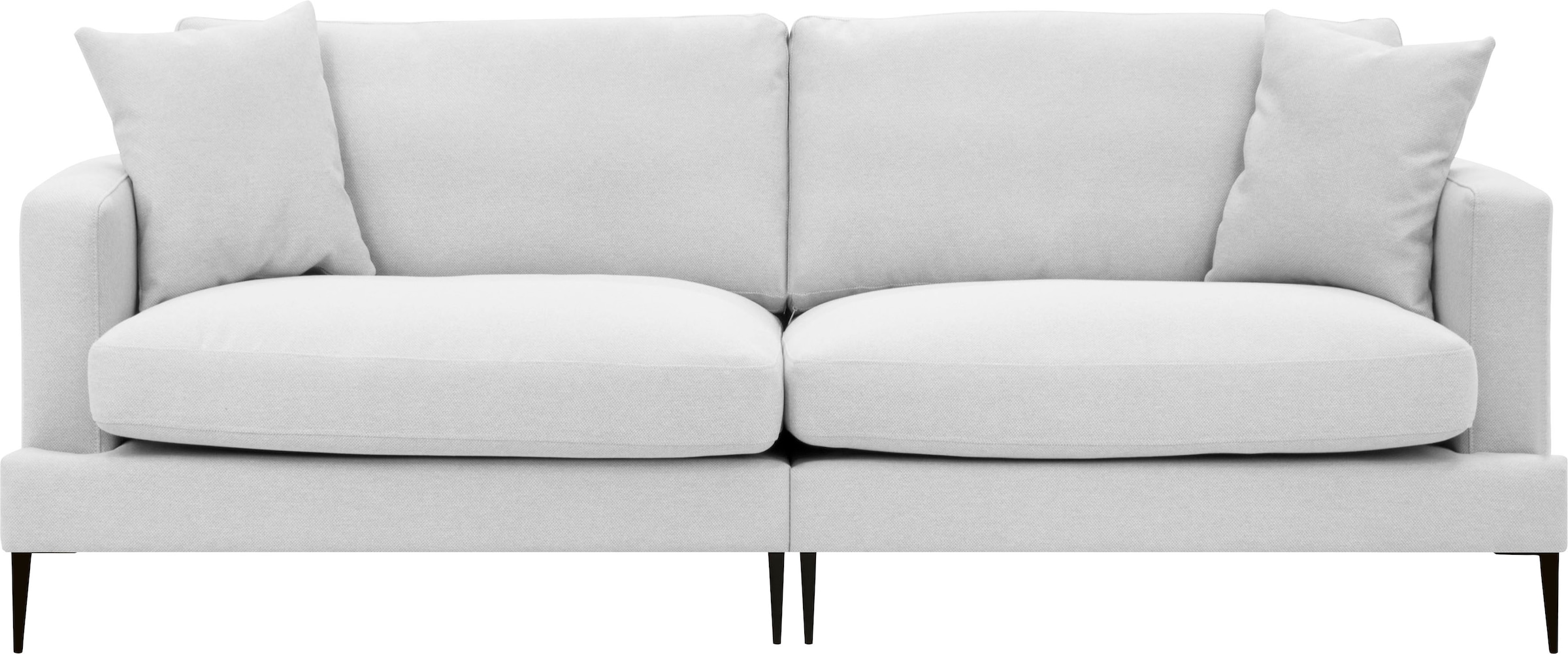 Leonique 2-Sitzer »Cozy elegantes Designsofa, Maße B/T/H: 151/97/80 cm«, mit losen Kissen und Metallbeinen