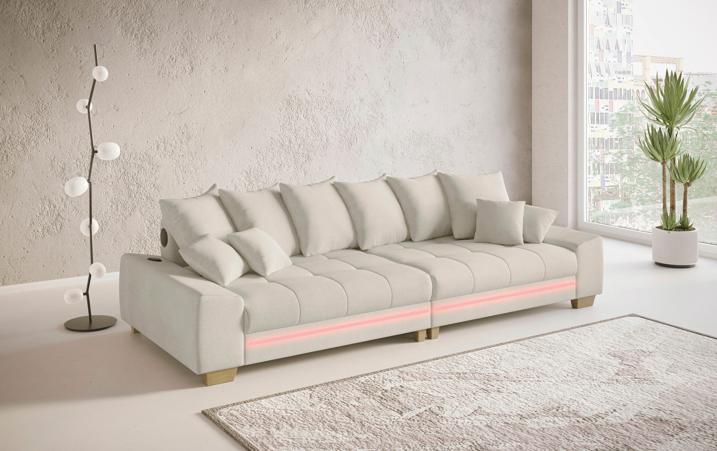 Thumbnail - Mr. Couch Big-Sofa "Nikita II" mit RGB-LED, Bluetooth-Soundsystem, Kaltschaum