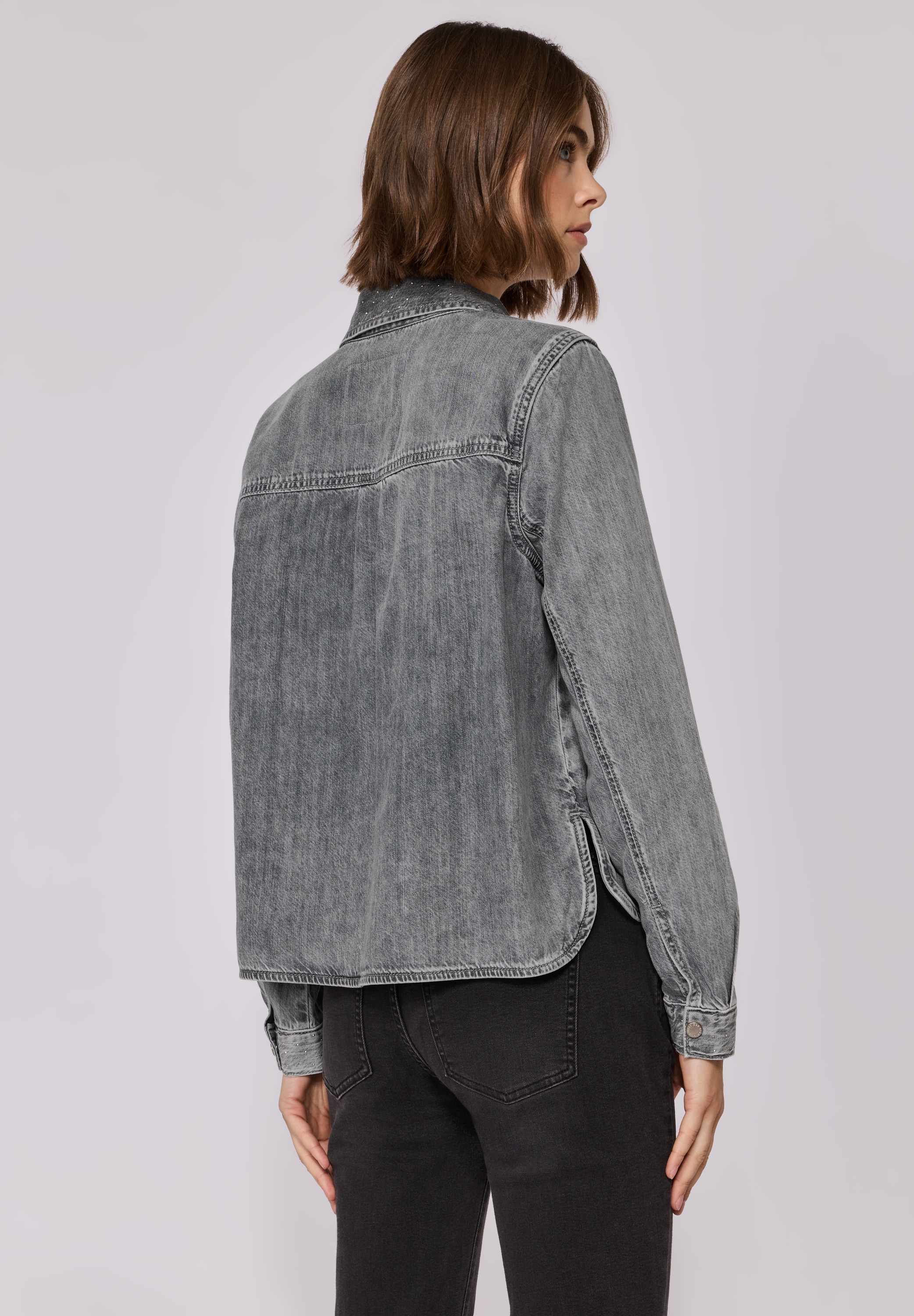 STREET ONE STUDIO Kurzjacke, ohne Kapuze, mit Knopfleiste