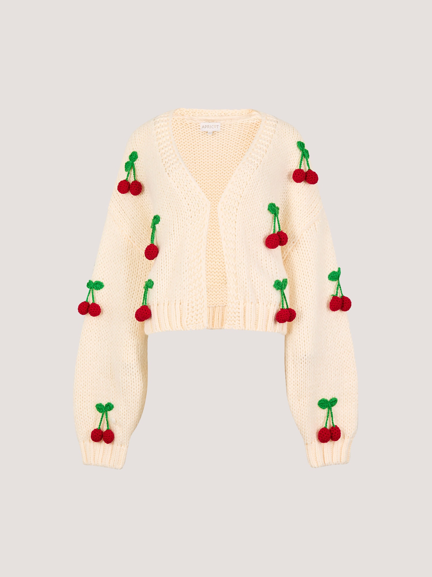 Apricot Strickjacke »Strickjacke« und Häkelverzierung