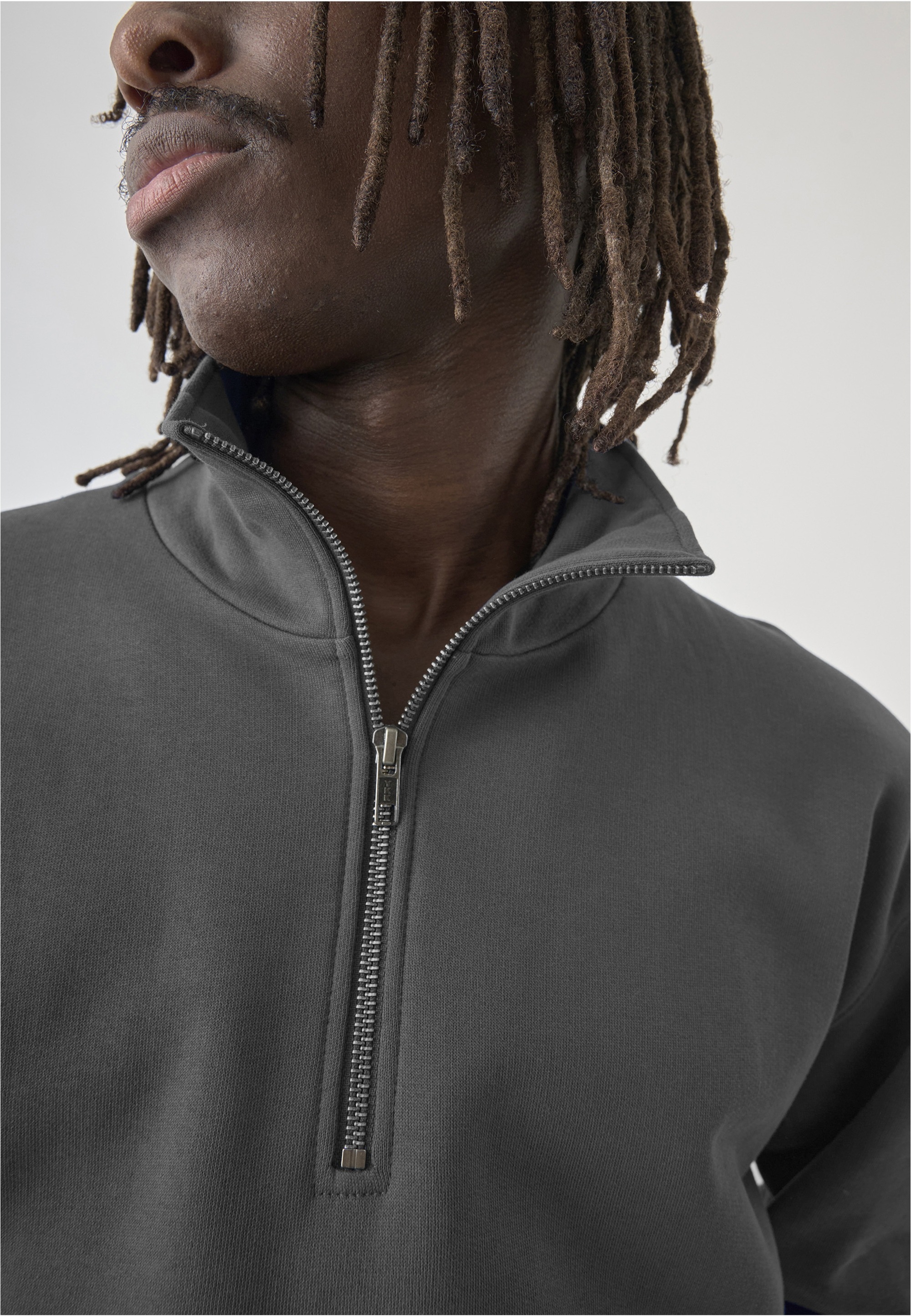Cleptomanicx Sweatshirt , mit Halfzip am Kragen
